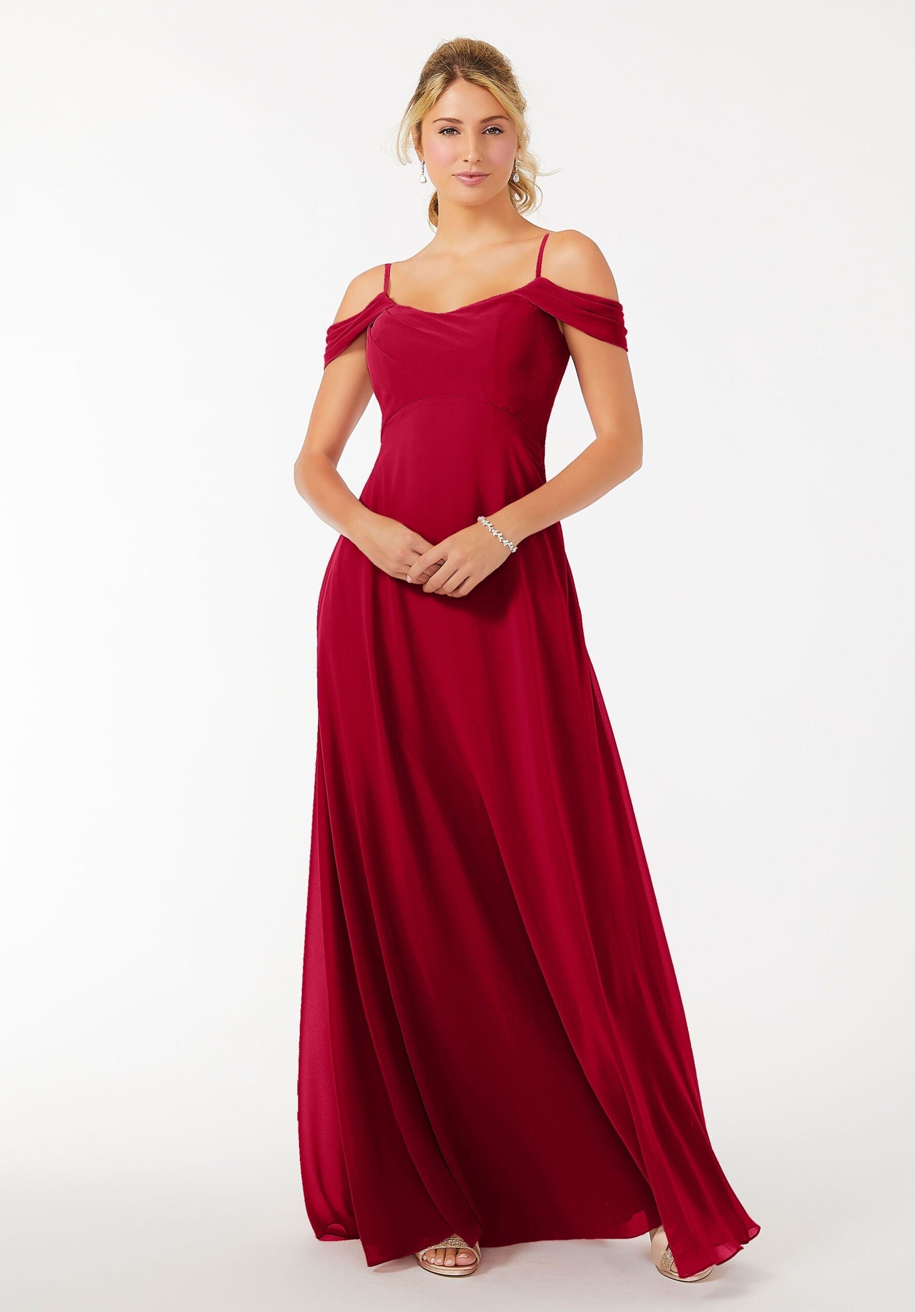 Formal Dresses Long Formal Evening A Line Dress MGNY Madeline Gardner New York 21703 Claret
