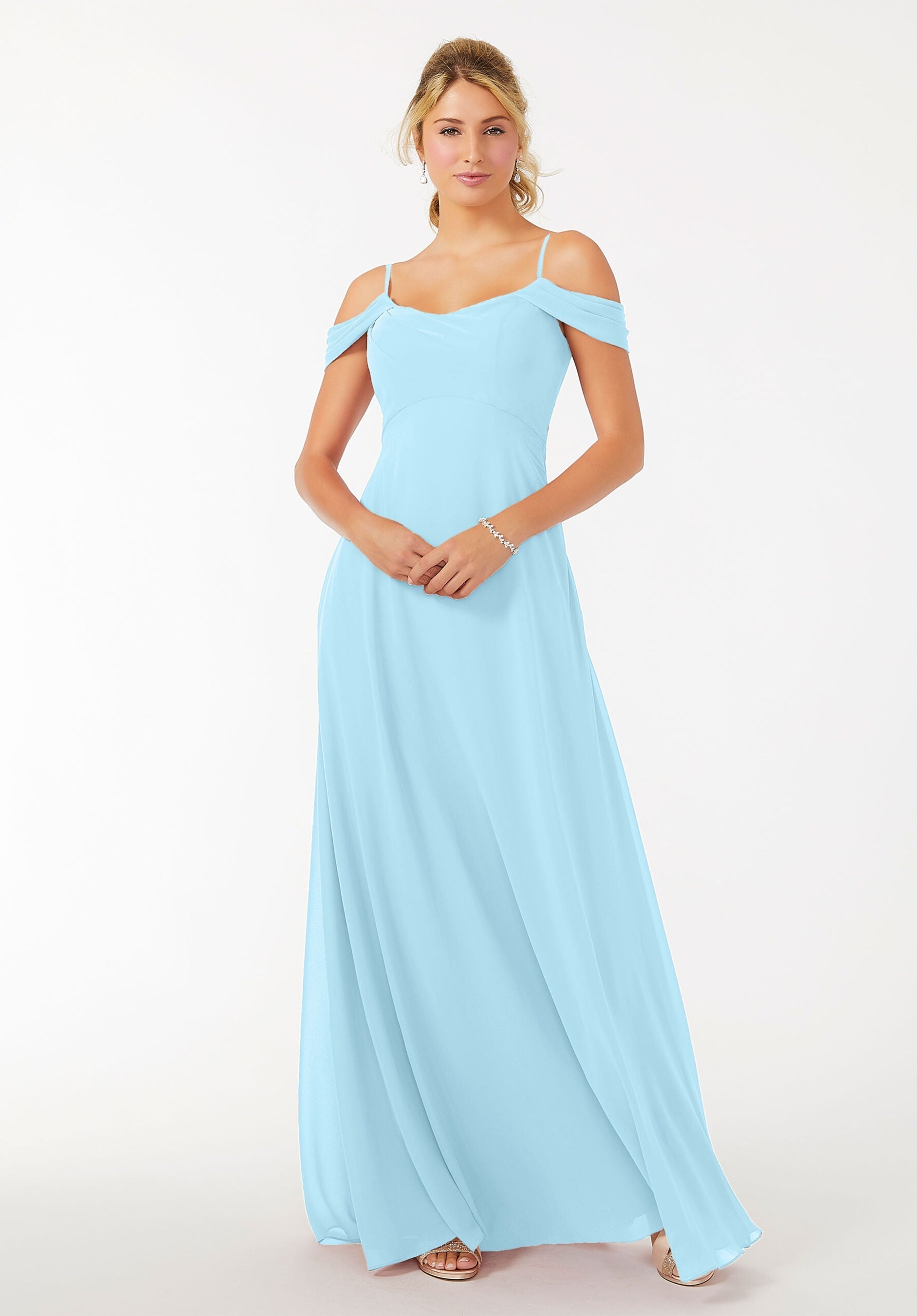 Formal Dresses A Line Long Formal Evening Dress MGNY Madeline Gardner New York 21703 Sky