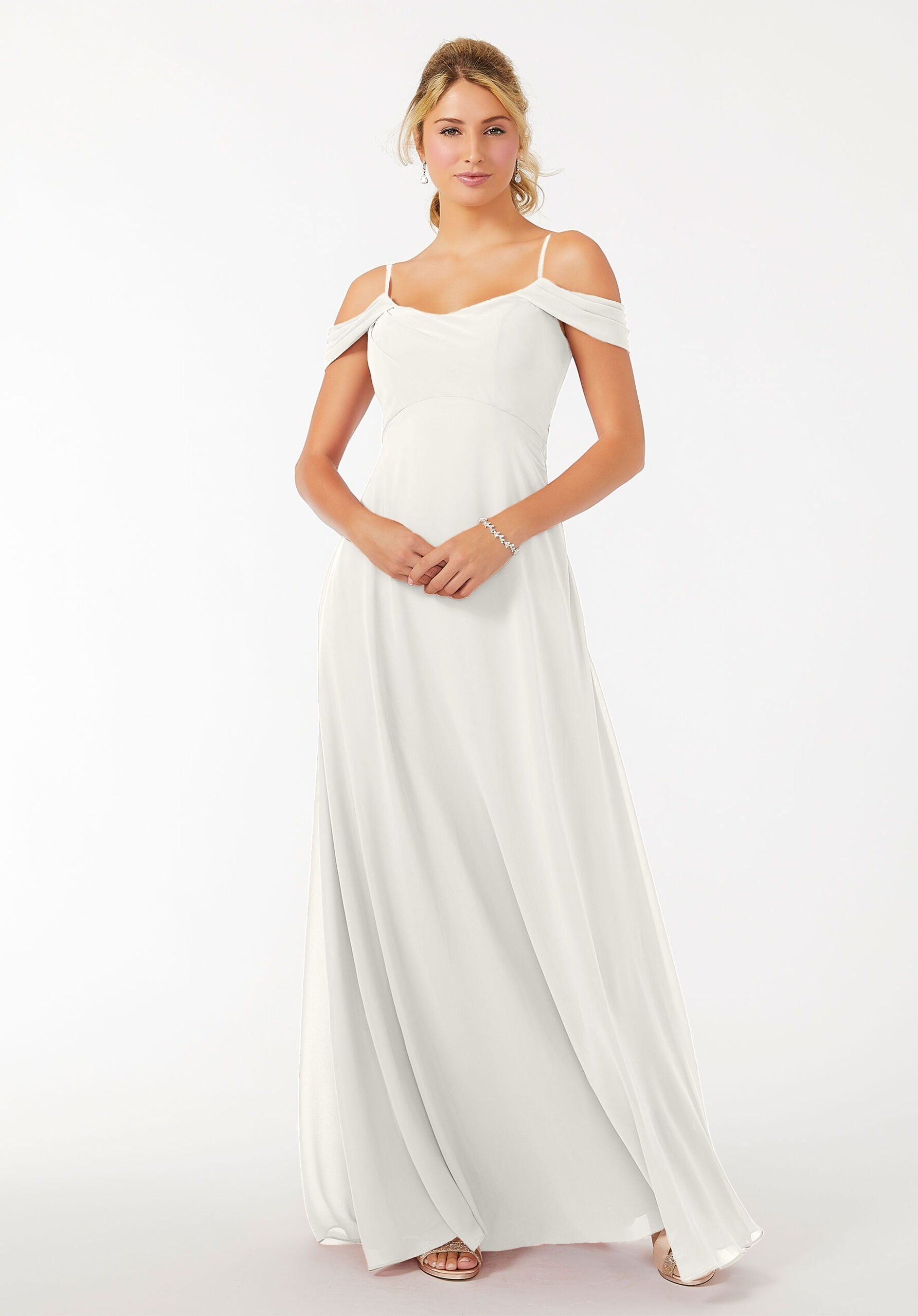 Wedding Dresses Bridal A Line Long Wedding Dress MGNY Madeline Gardner New York 21703 Ivory