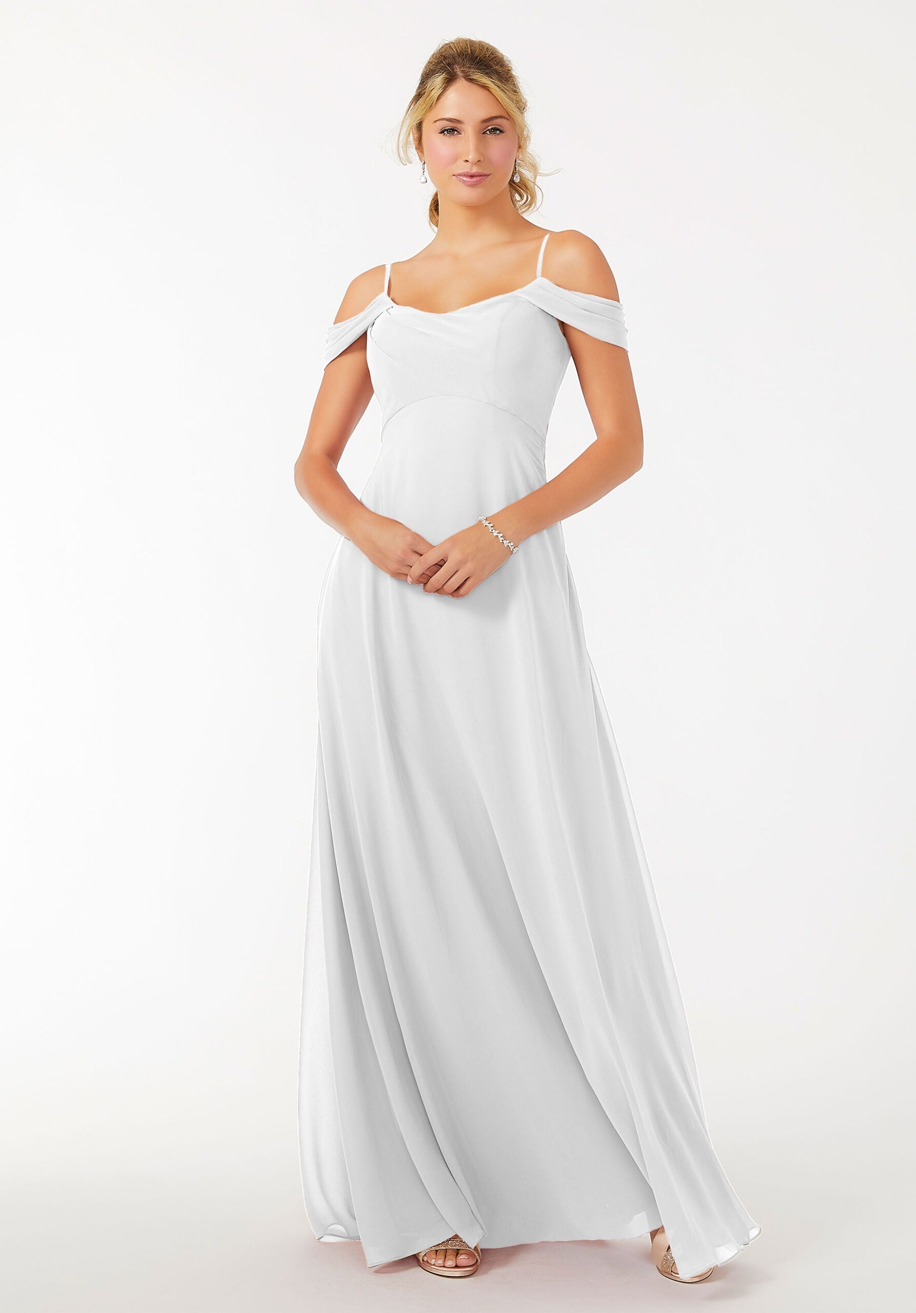 Wedding Dresses Bridal A Line Long Wedding Dress MGNY Madeline Gardner New York 21703 White