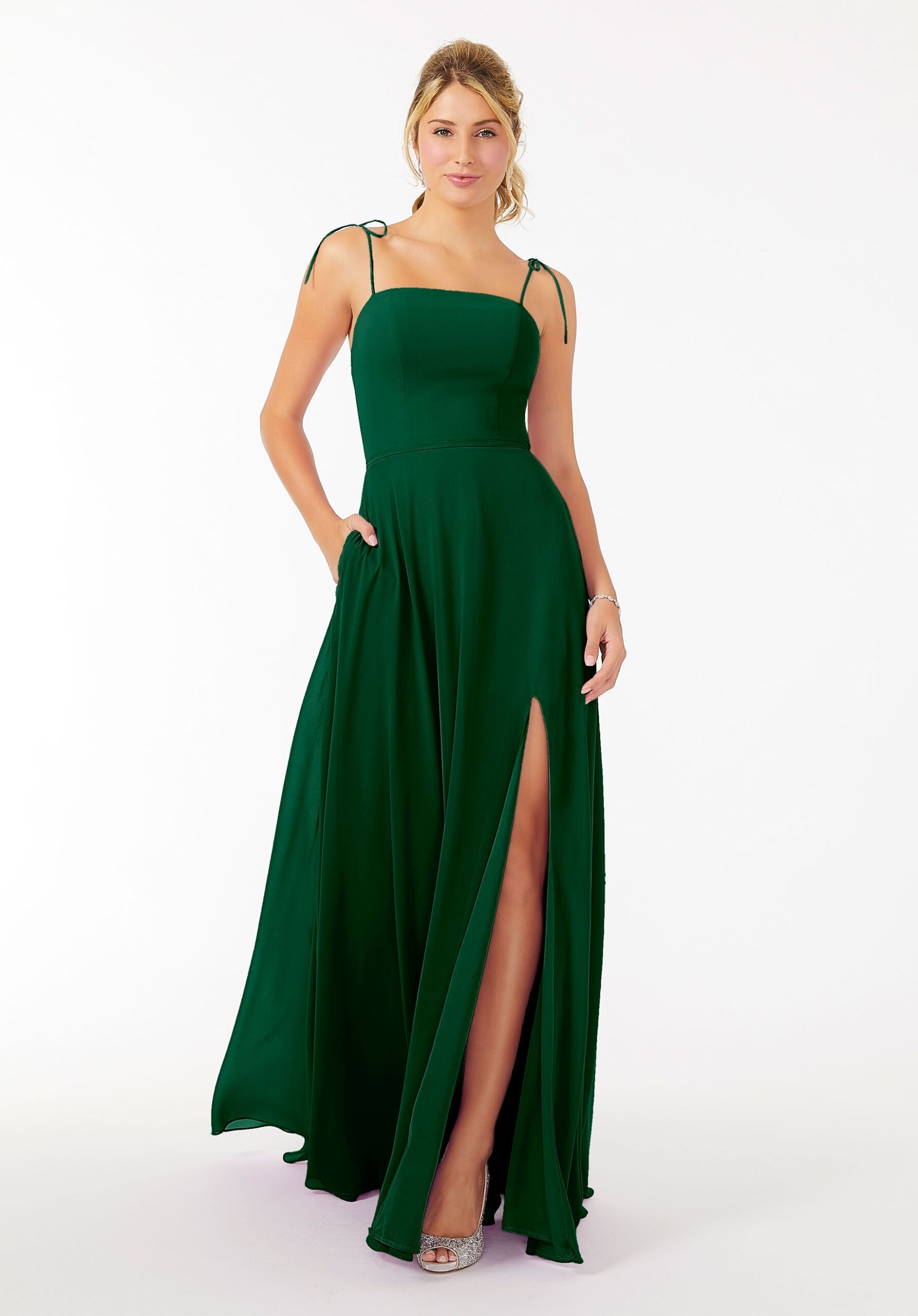 Formal Dresses Formal Slit Long Dress MGNY Madeline Gardner New York 21705 Emerald