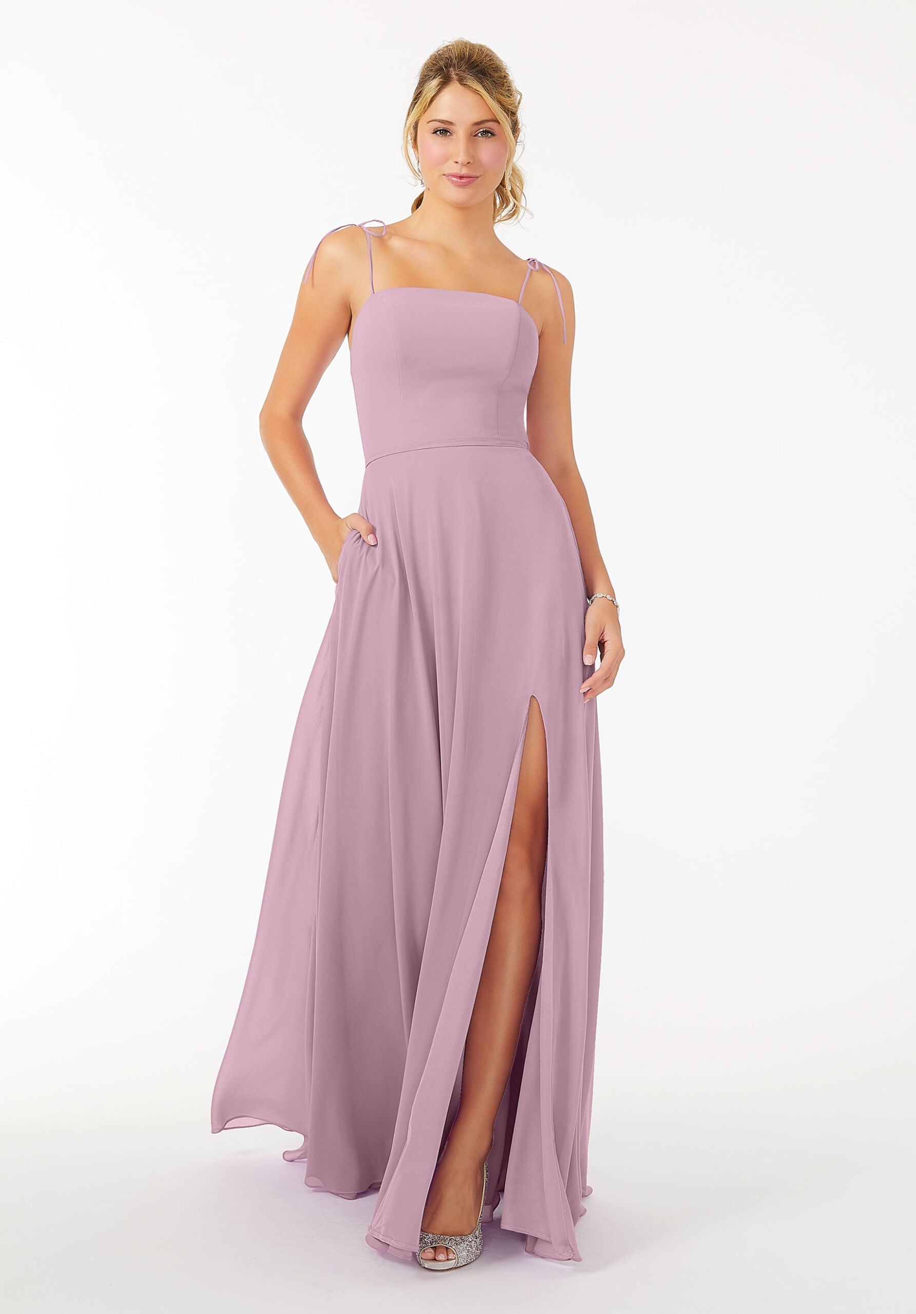 Formal Dresses Formal Slit Long Dress MGNY Madeline Gardner New York 21705 French Lilac