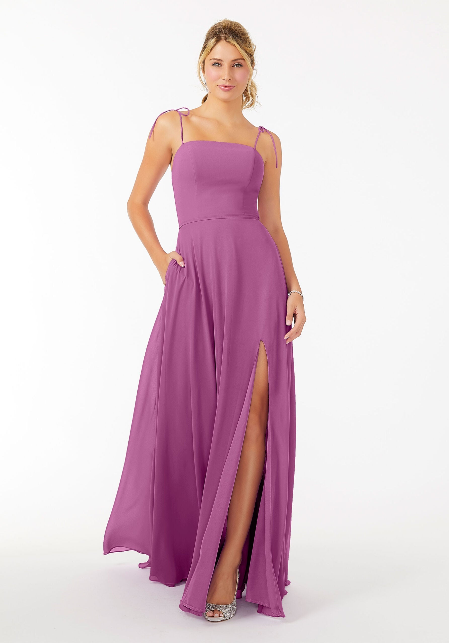 Formal Dresses Slit Formal Long Dress MGNY Madeline Gardner New York 21705 Primrose