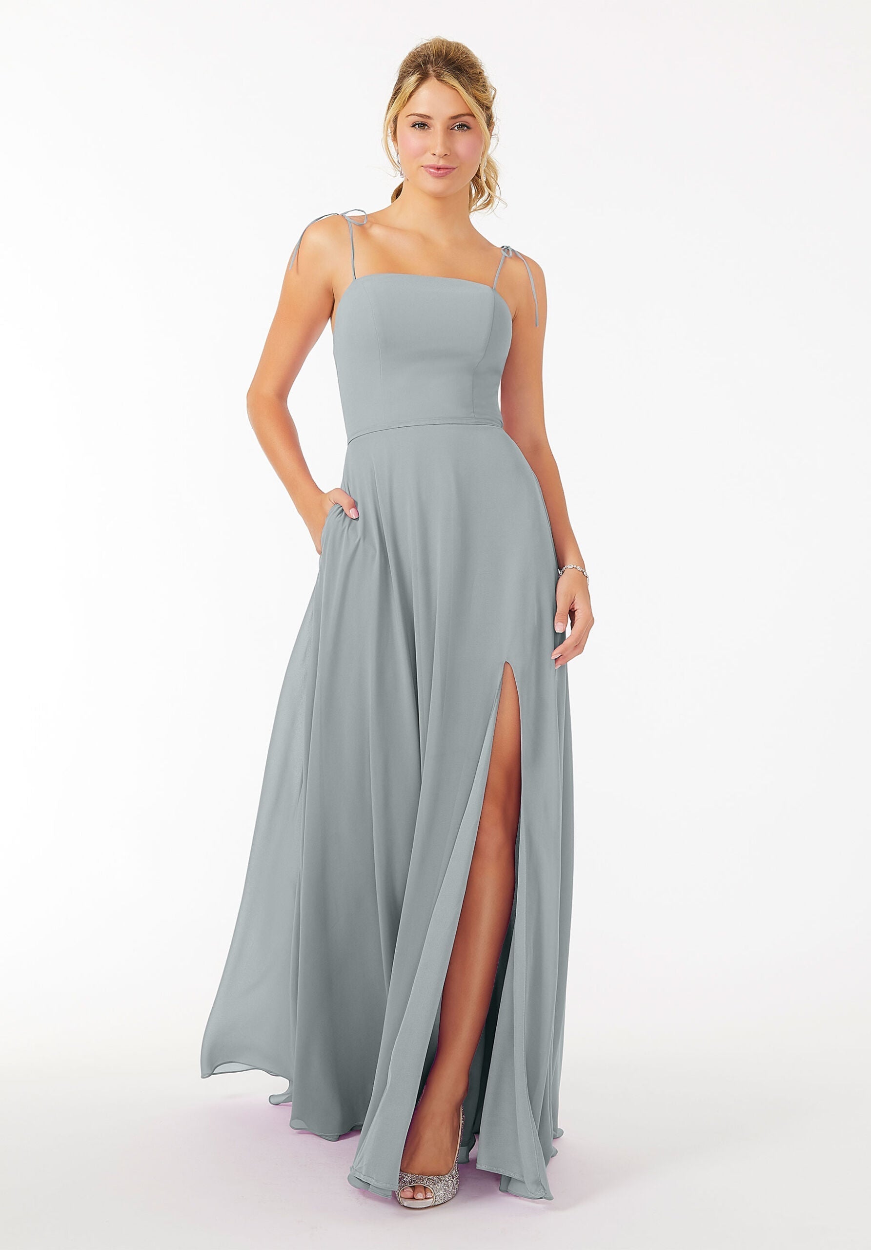 Formal Dresses Formal Long Slit Dress MGNY Madeline Gardner New York 21705 Dove