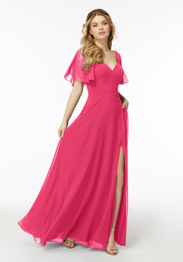 Long Slit A Line Formal Dress MGNY Madeline Gardner New York 21722