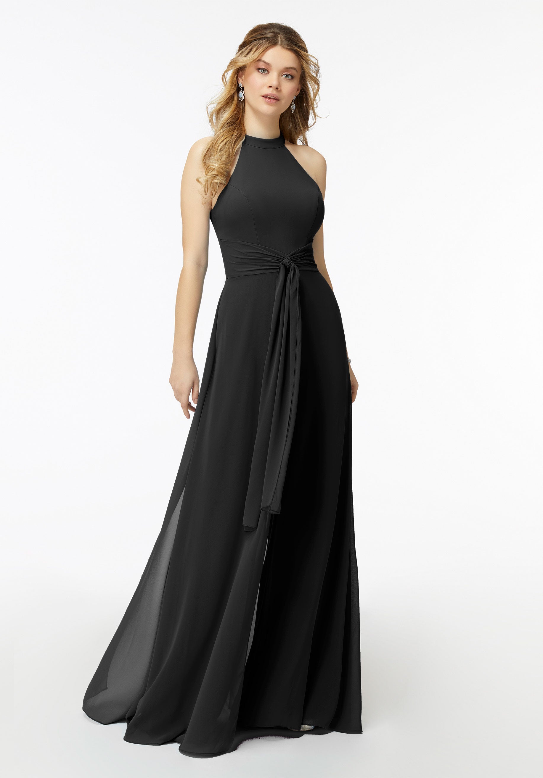 Jumpsuit Long Formal Evening Jumpsuit MGNY Madeline Gardner New York 21723 Black