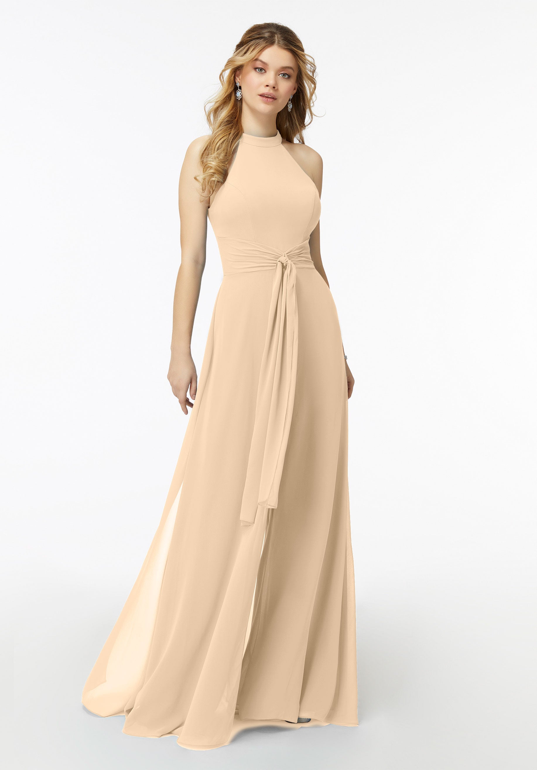 Jumpsuit Long Evening Formal Jumpsuit MGNY Madeline Gardner New York 21723 Buttercream