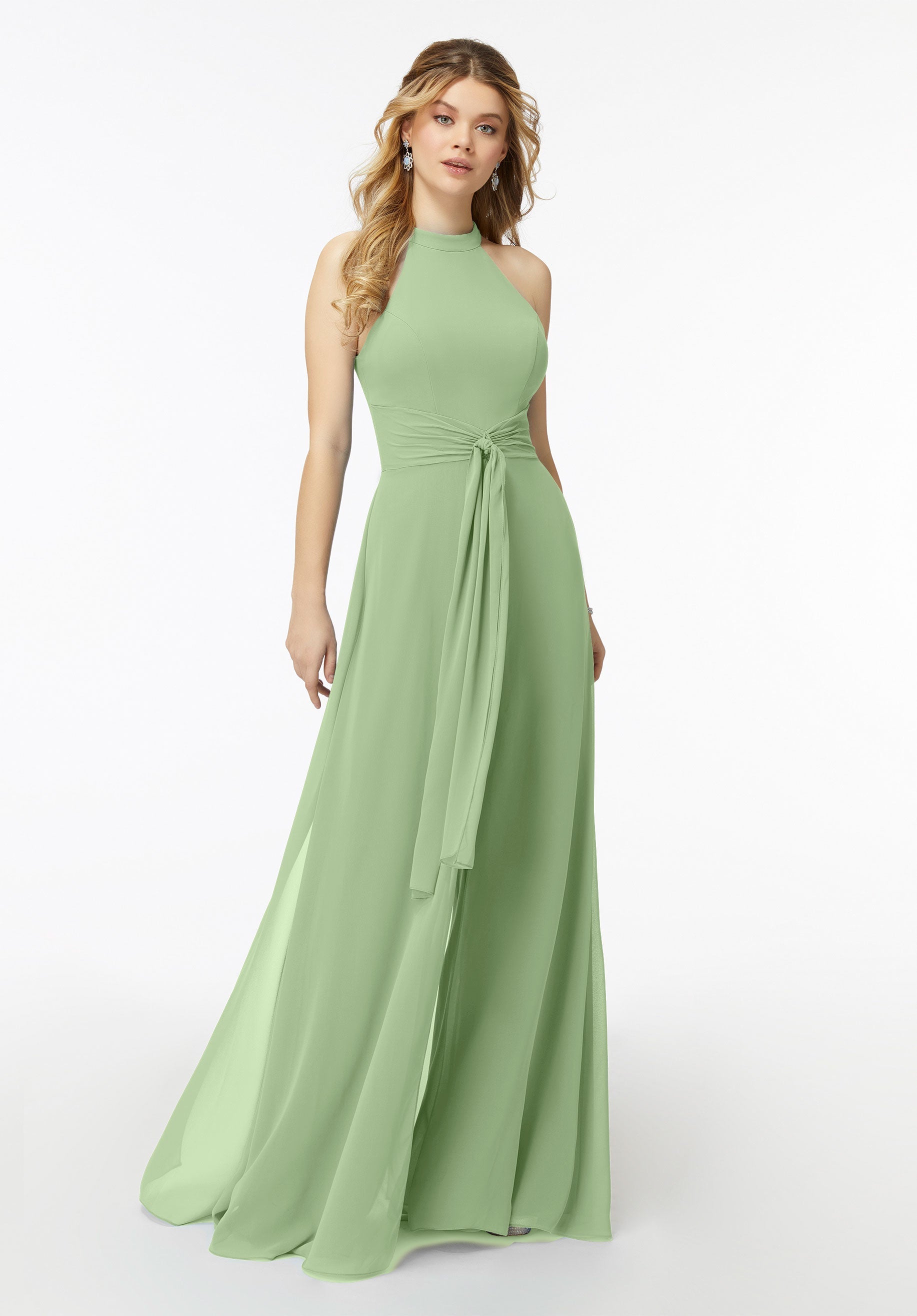 Jumpsuit Evening Formal Long Jumpsuit MGNY Madeline Gardner New York 21723 Sage