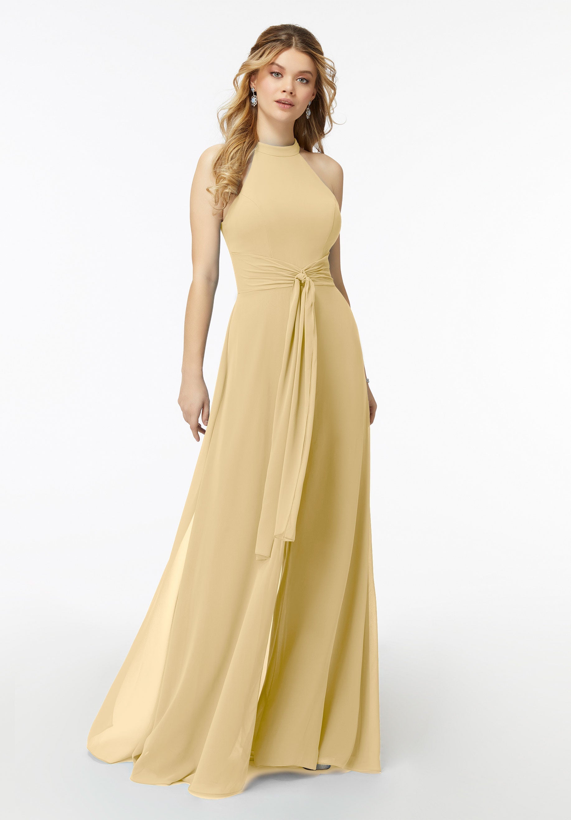 Jumpsuit Long Evening Formal Jumpsuit MGNY Madeline Gardner New York 21723 Buttercup