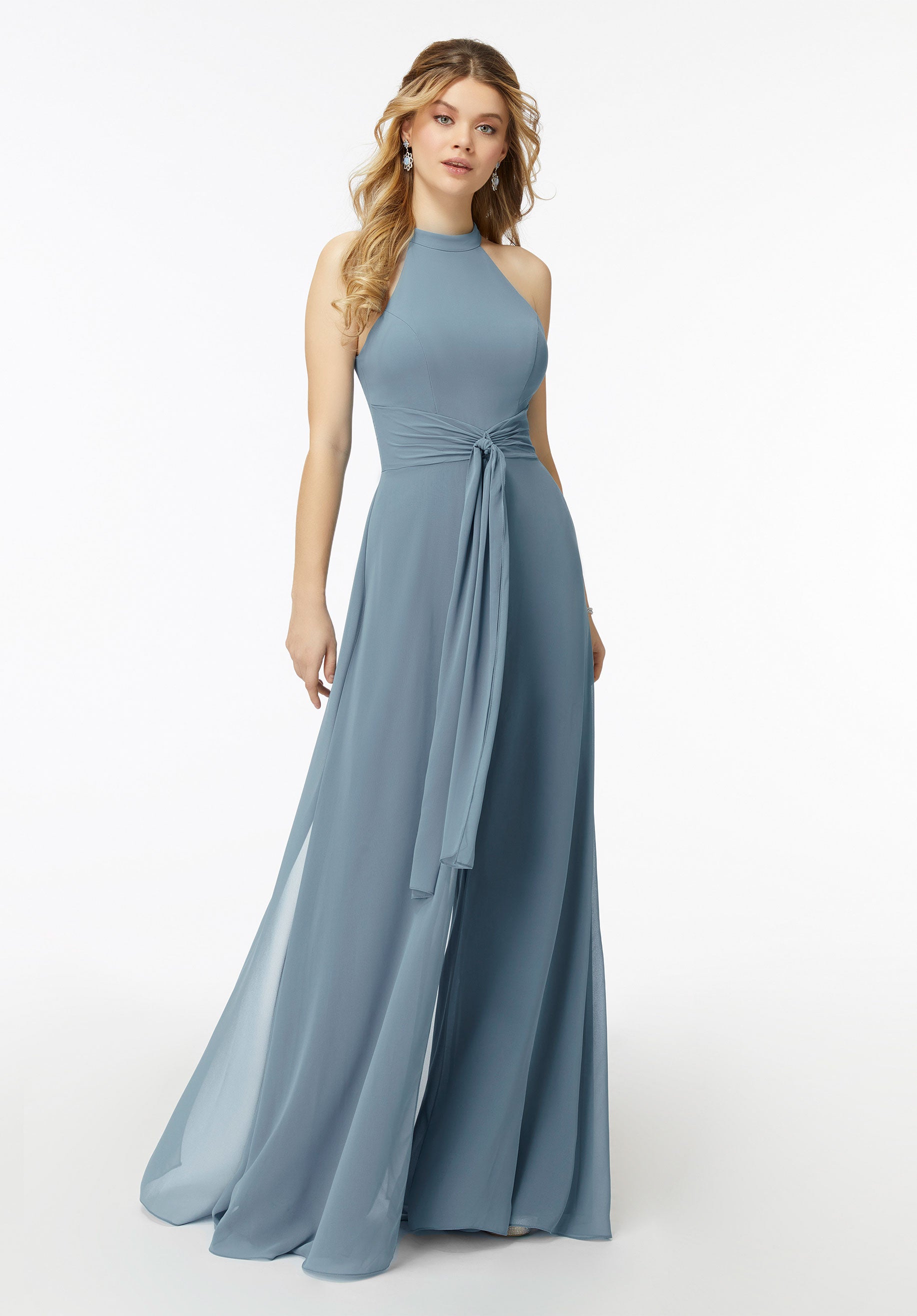 Jumpsuit Formal Long Jumpsuit MGNY Madeline Gardner New York 21723 Slate