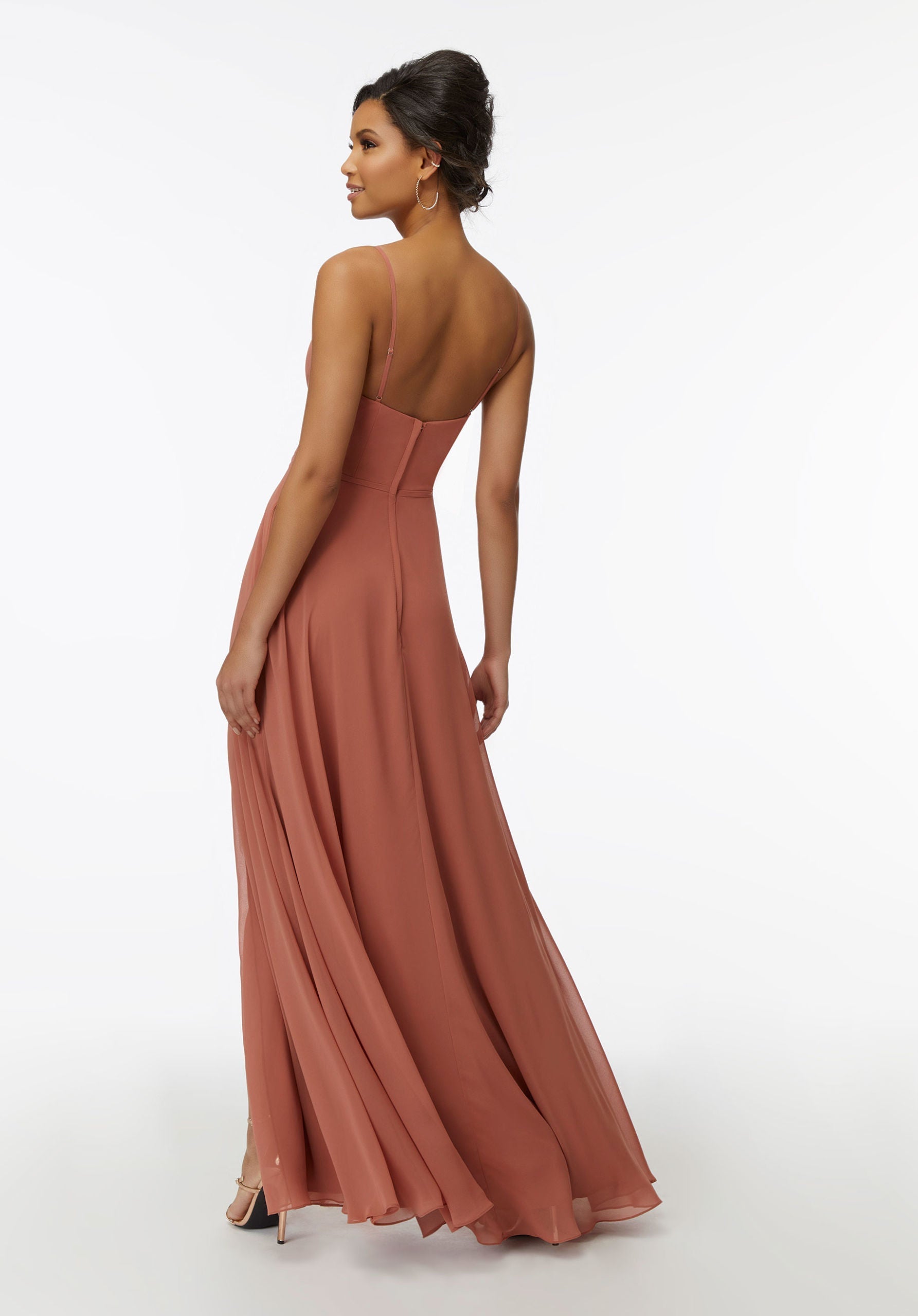 Formal Dresses Formal Slit Long A Line Dress MGNY Madeline Gardner New York 21732 Spice