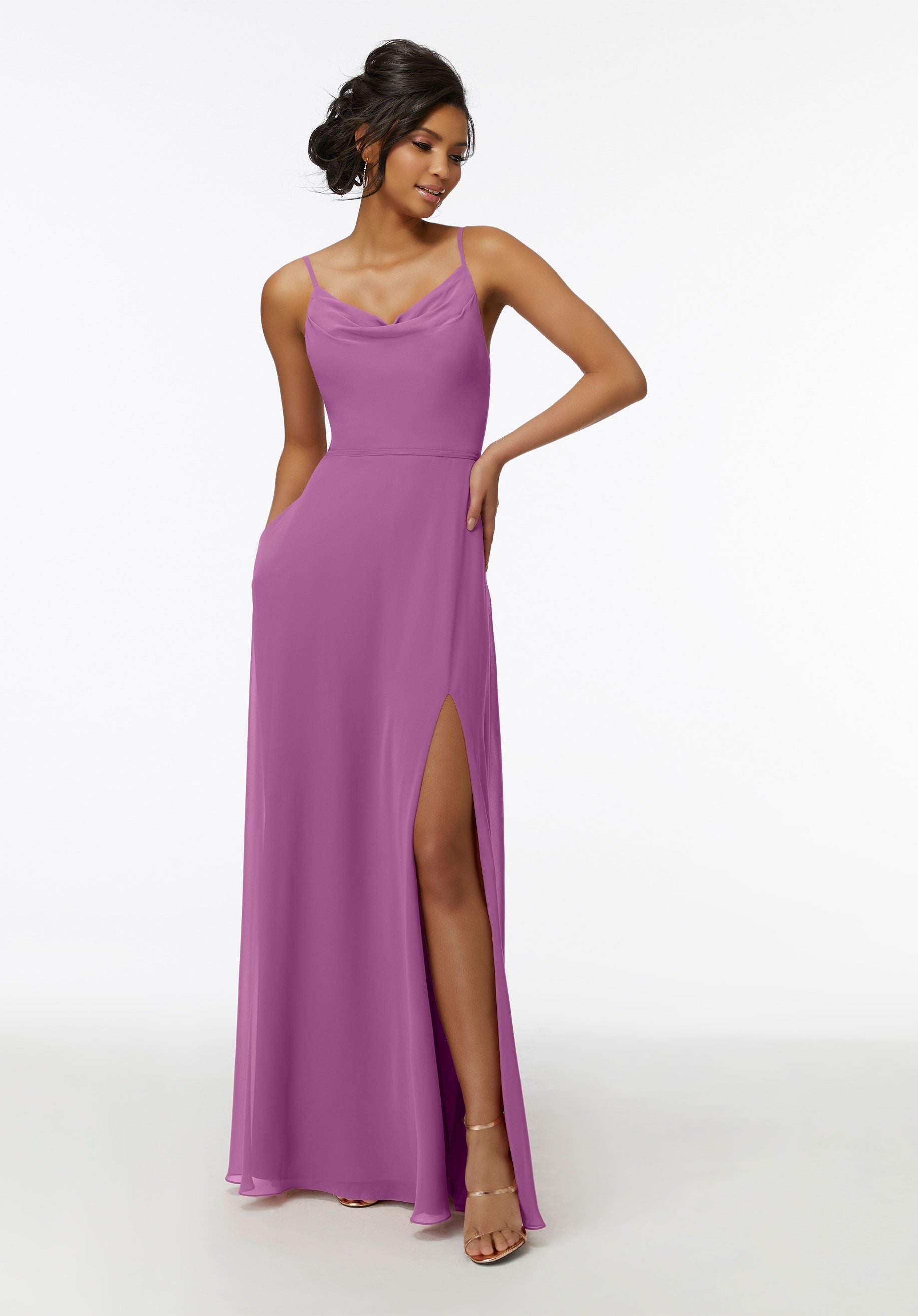 Formal A Line Slit Long Dress MGNY Madeline Gardner New York 21732 - Sapphire / 10 Formal A Line Slit Long Dress MGNY Madeline Gardner New York 21732 - Sapphire / 10