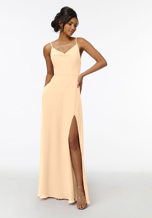 Long Slit Formal A Line Dress MGNY Madeline Gardner New York 21732