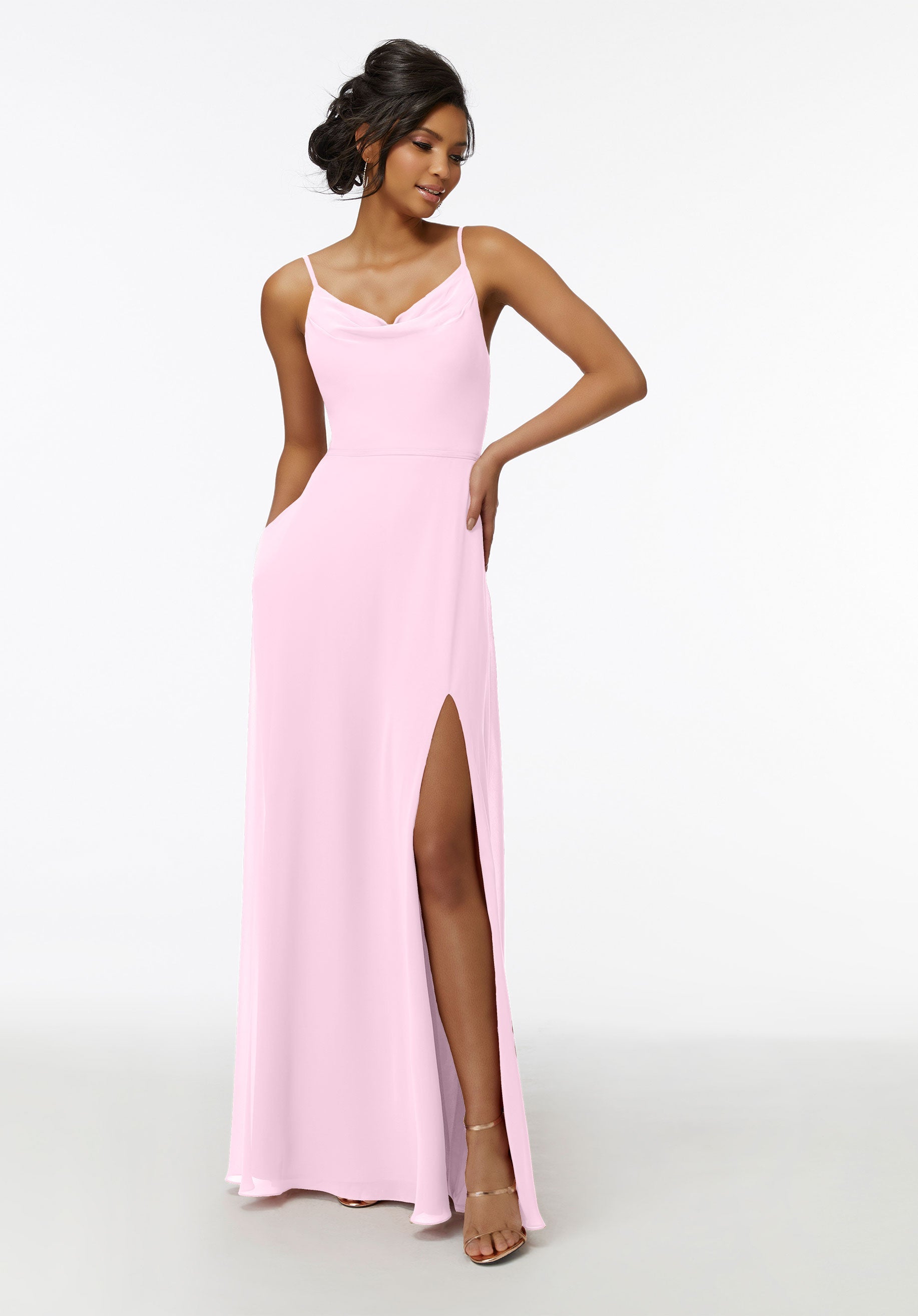 Formal Dresses Formal Slit A Line Long Dress MGNY Madeline Gardner New York 21732 Wisteria