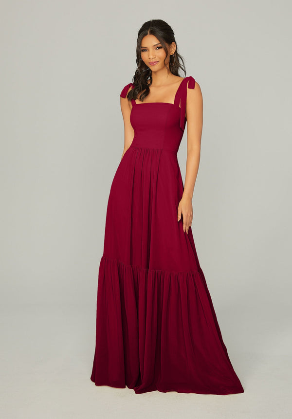 Formal Ruffle Long Evening Dress MGNY Madeline Gardner New York 21753