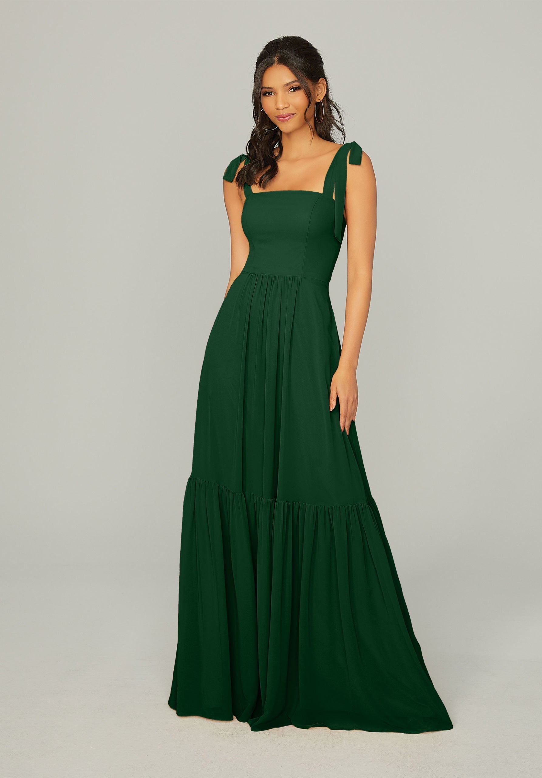 Formal Dresses Ruffle Formal Long Evening Dress MGNY Madeline Gardner New York 21753 Emerald