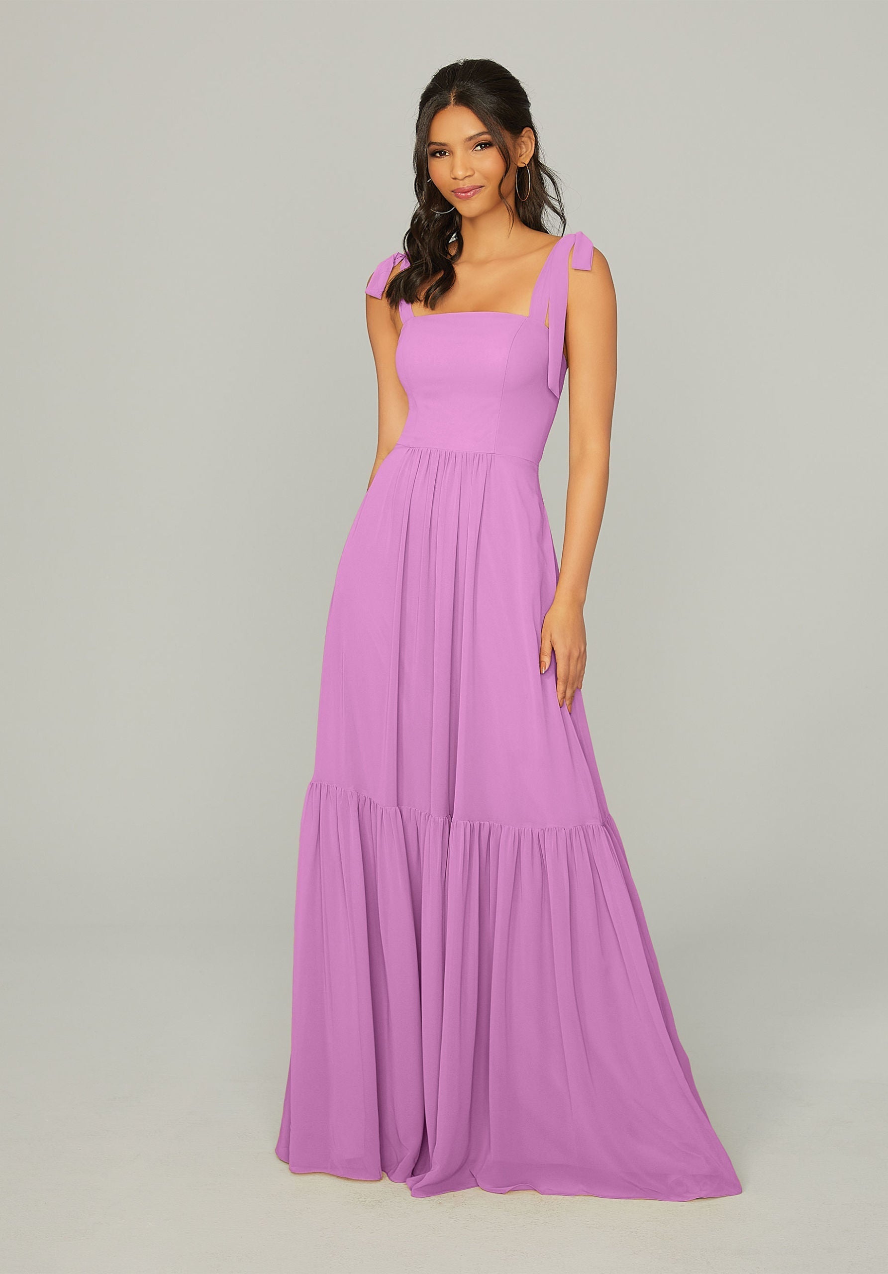 Formal Dresses Formal Long Ruffle Evening Dress MGNY Madeline Gardner New York 21753 Primrose