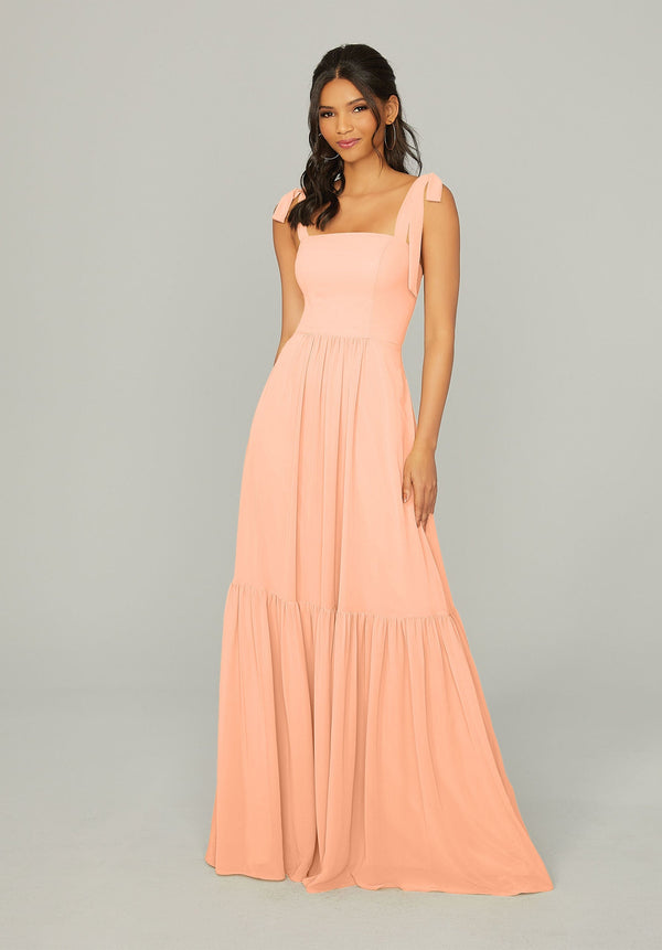 Formal Long Ruffle Evening Dress MGNY Madeline Gardner New York 21753