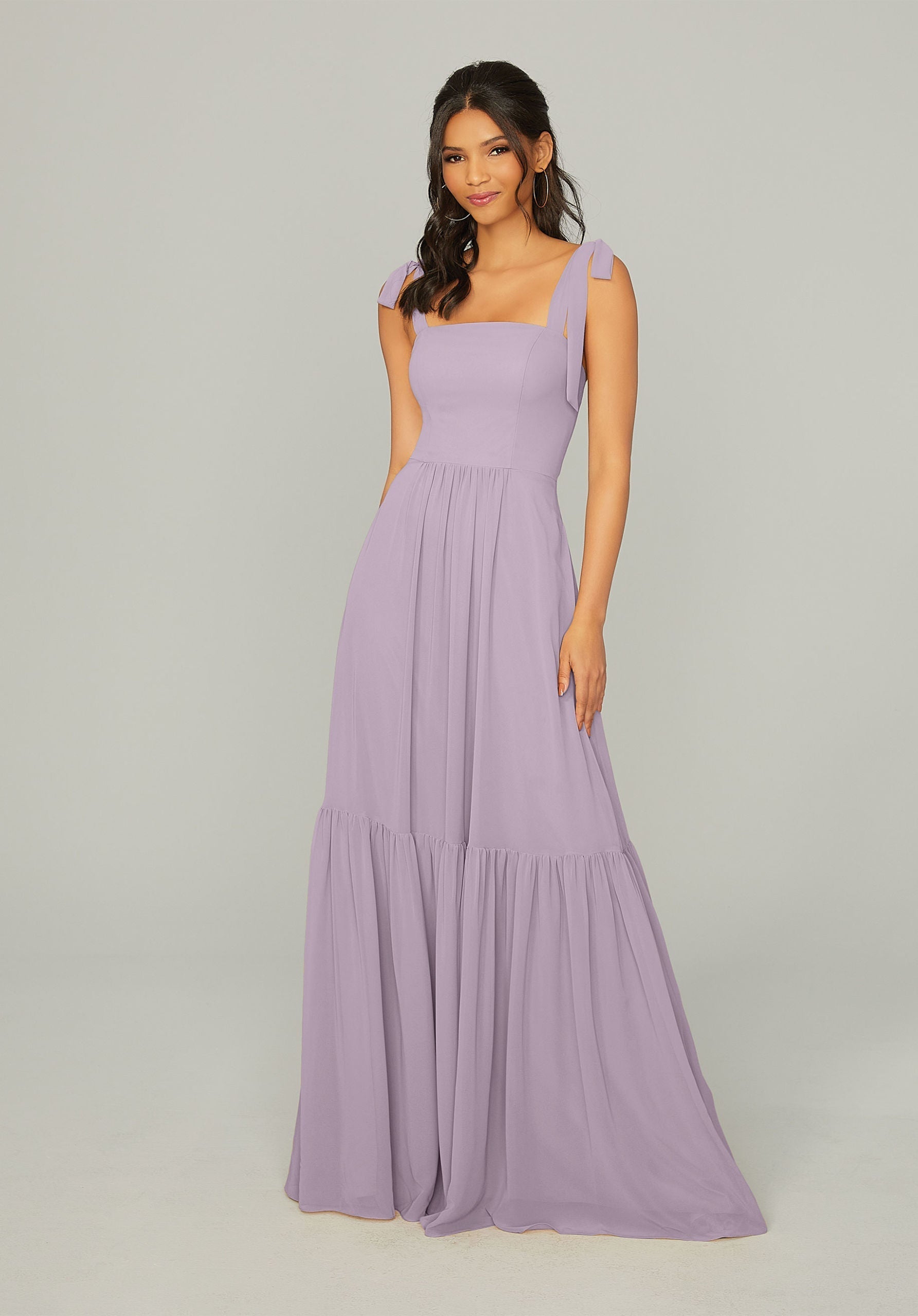 Formal Dresses Ruffle Formal Long Evening Dress MGNY Madeline Gardner New York 21753 French Lilac