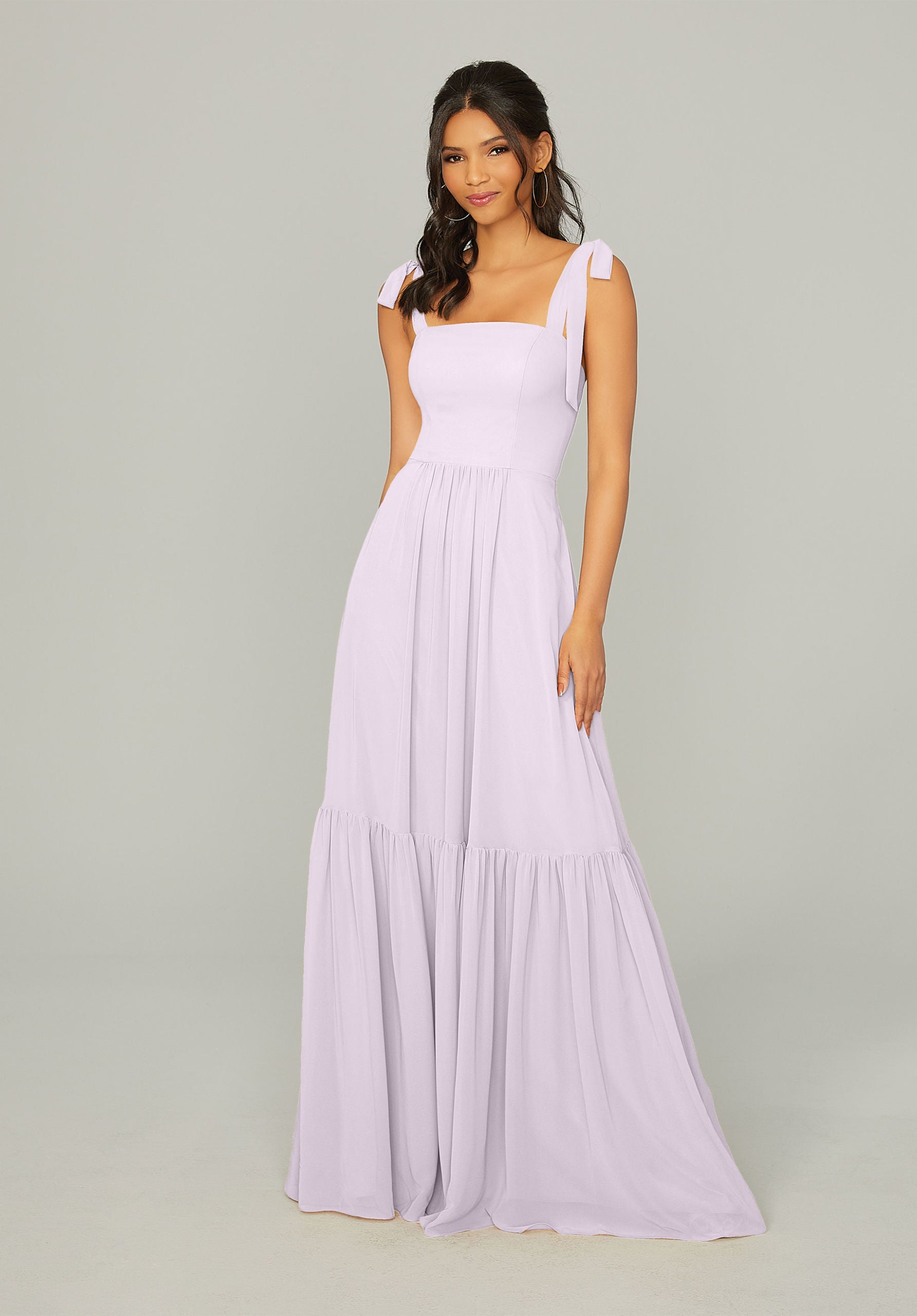 Formal Dresses Evening Long Ruffle Formal Dress MGNY Madeline Gardner New York 21753 Wisteria