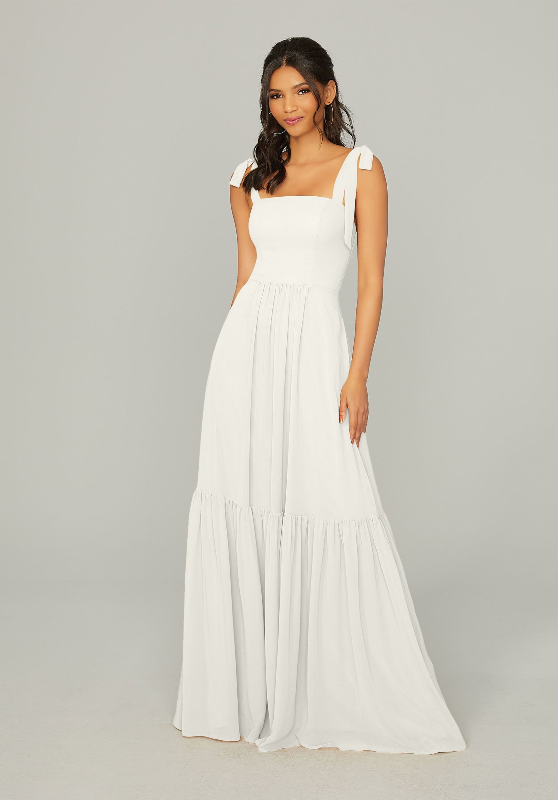 Wedding Dresses Bridal Ruffle Long Wedding Dress MGNY Madeline Gardner New York 21753 Ivory