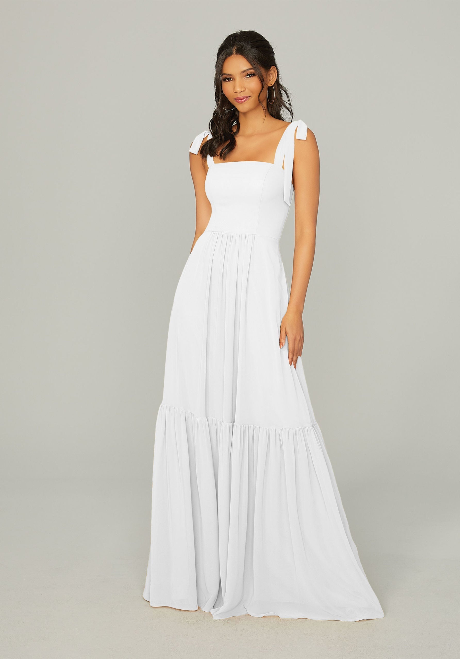 Wedding Dresses Bridal Ruffle Long Wedding Dress MGNY Madeline Gardner New York 21753 White