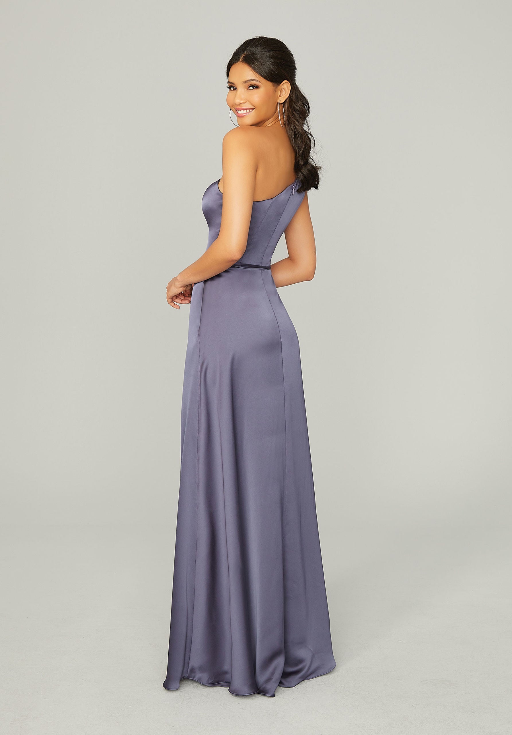 Formal Dresses A Line Long Pleated Formal Dress MGNY Madeline Gardner New York 21754 Dusk