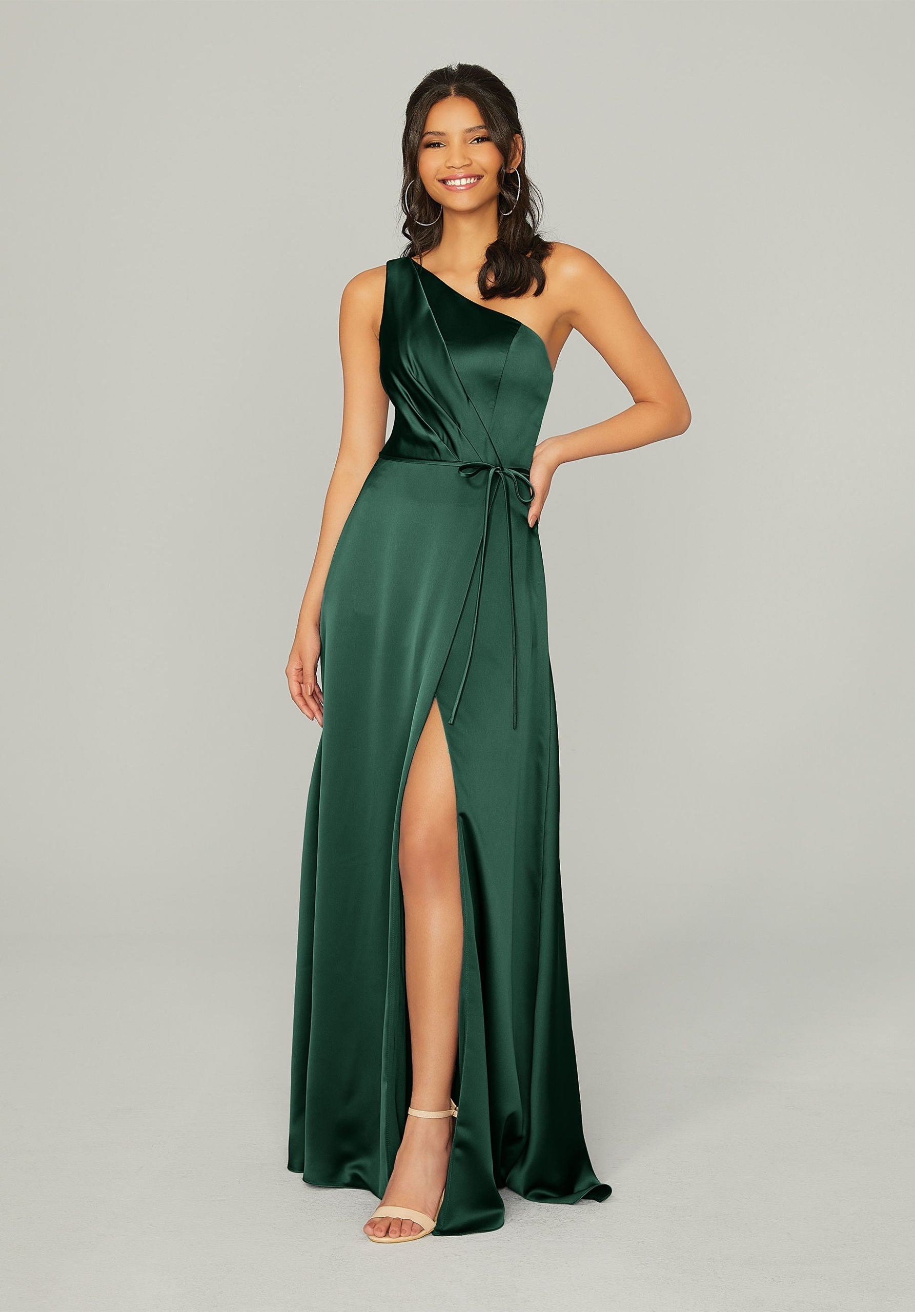 Formal Dresses A Line Long Pleated Formal Dress MGNY Madeline Gardner New York 21754 Emerald