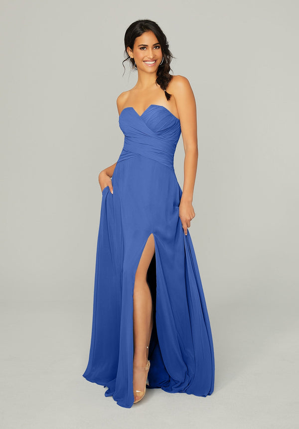 Long Formal Slit Dress MGNY Madeline Gardner New York 21756