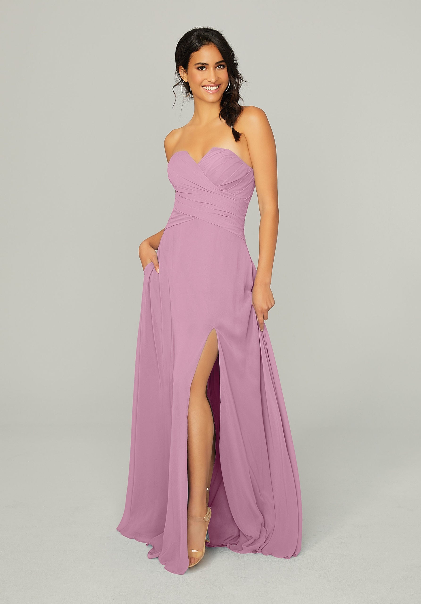 Formal Dresses Long Formal Pleated Dress MGNY Madeline Gardner New York 21756 Bloom