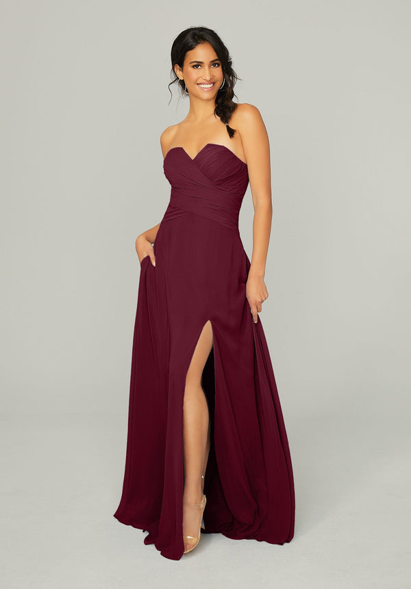 Long Slit Formal Dress MGNY Madeline Gardner New York 21756
