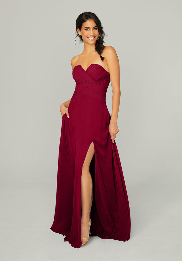 Formal Long Slit Dress MGNY Madeline Gardner New York 21756