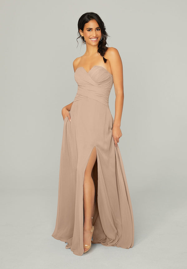 Slit Long Formal Dress MGNY Madeline Gardner New York 21756
