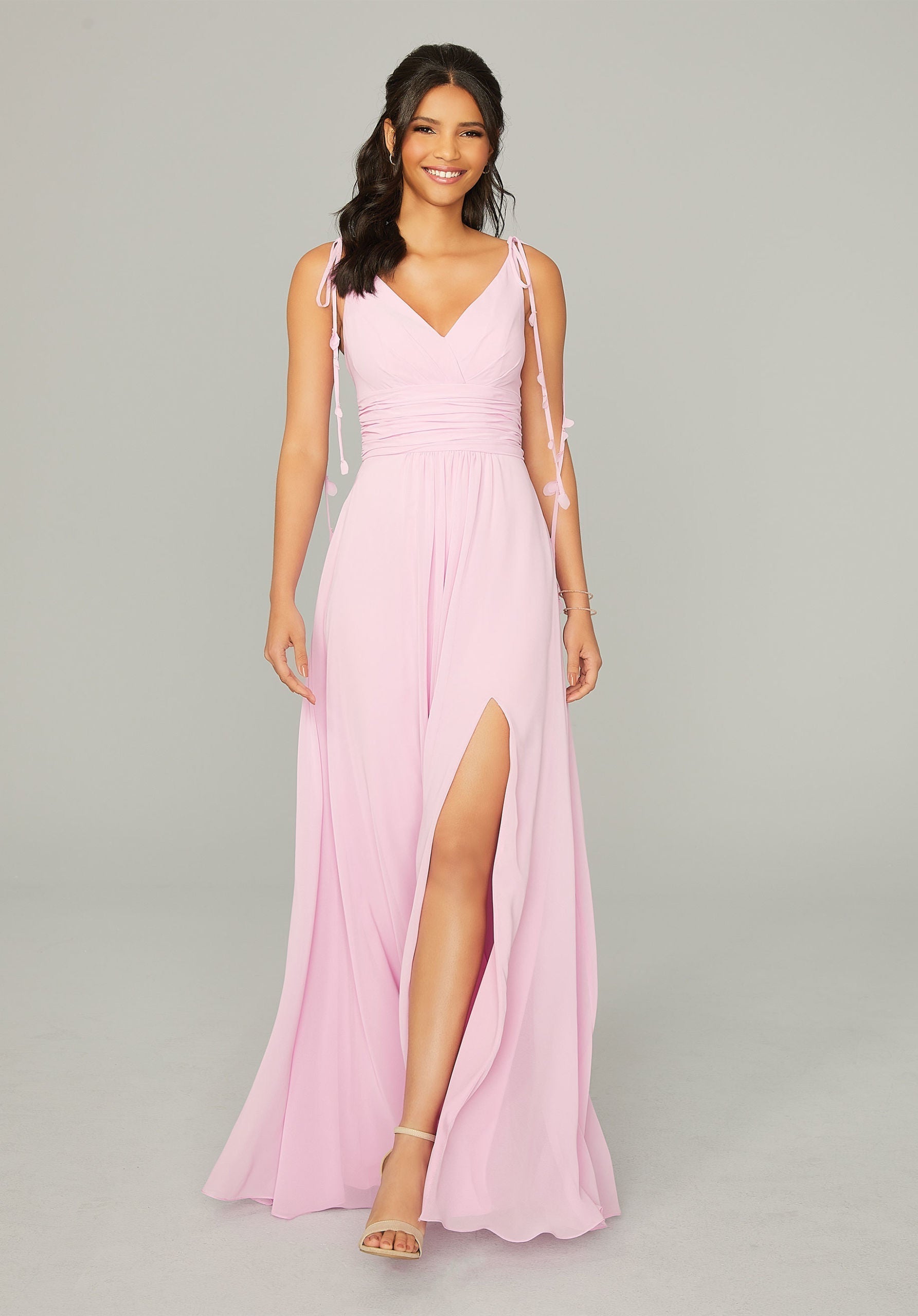 Formal Dresses Long Formal A Line Slit Dress MGNY Madeline Gardner New York 21759 Bloom