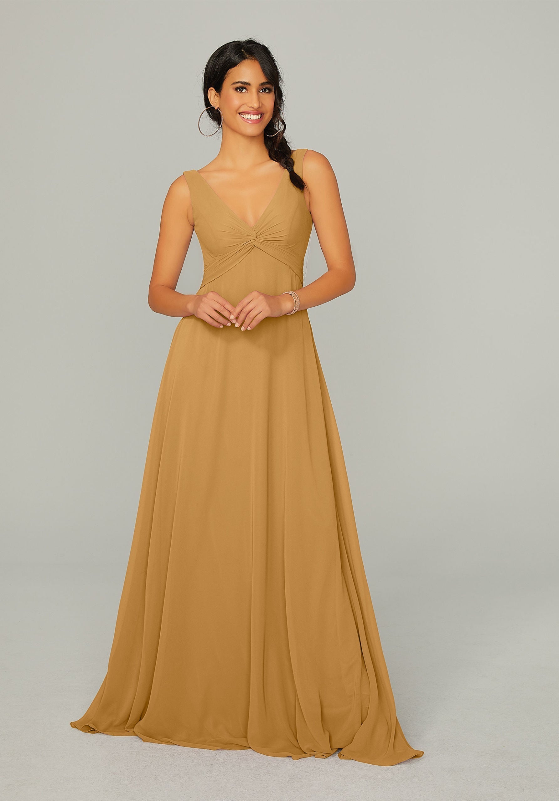 Formal Dresses Long A Line Formal Dress MGNY Madeline Gardner New York 21767 Saffron