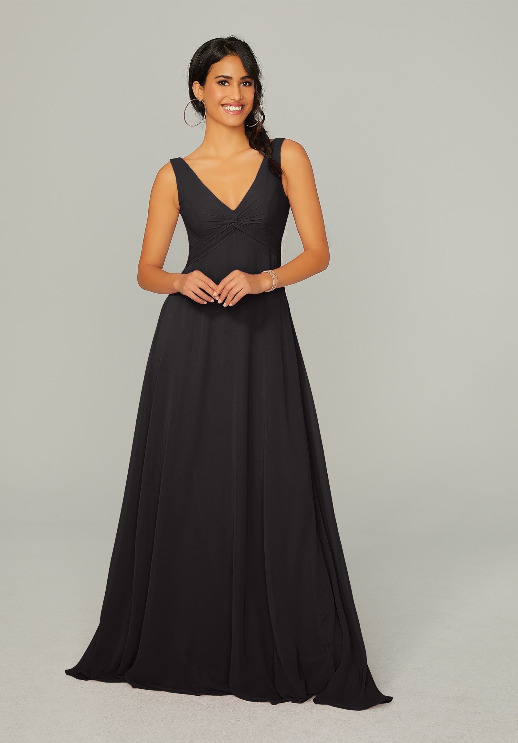 Formal Dresses Formal A Line Long Dress MGNY Madeline Gardner New York 21767 Black