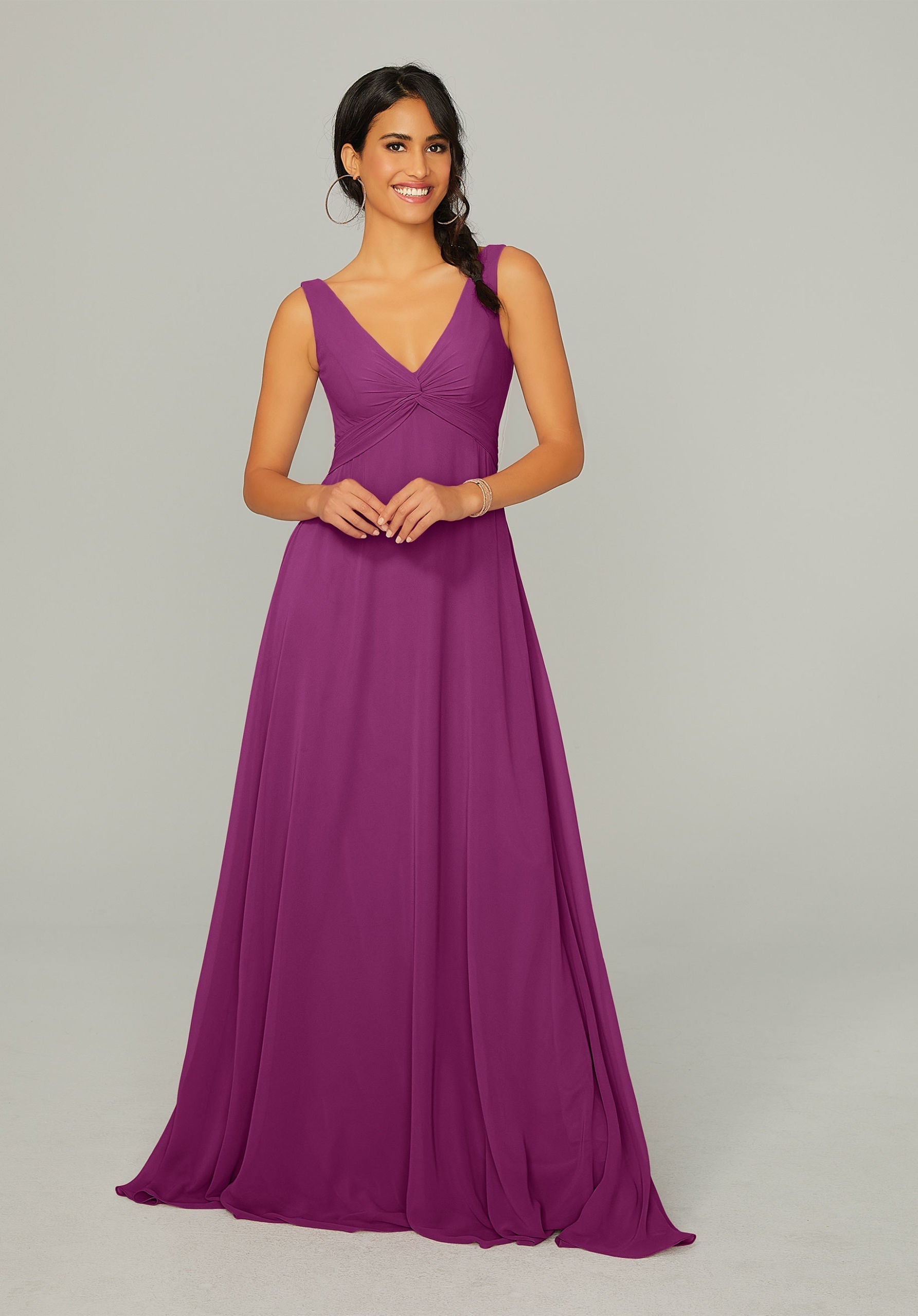 Formal Dresses A Line Long Formal Dress MGNY Madeline Gardner New York 21767 Mulberry