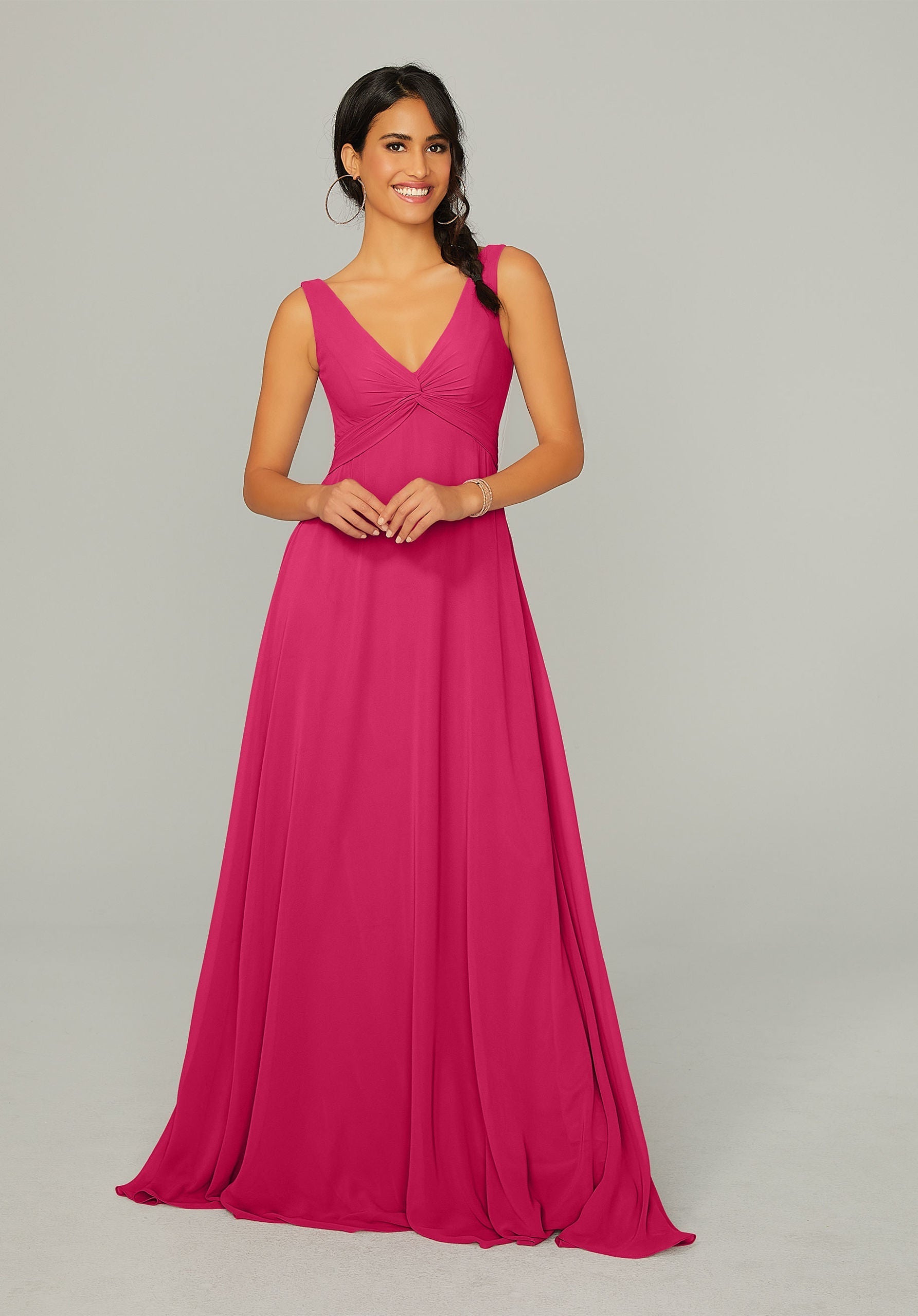 Formal Dresses Formal A Line Long Dress MGNY Madeline Gardner New York 21767 Berry