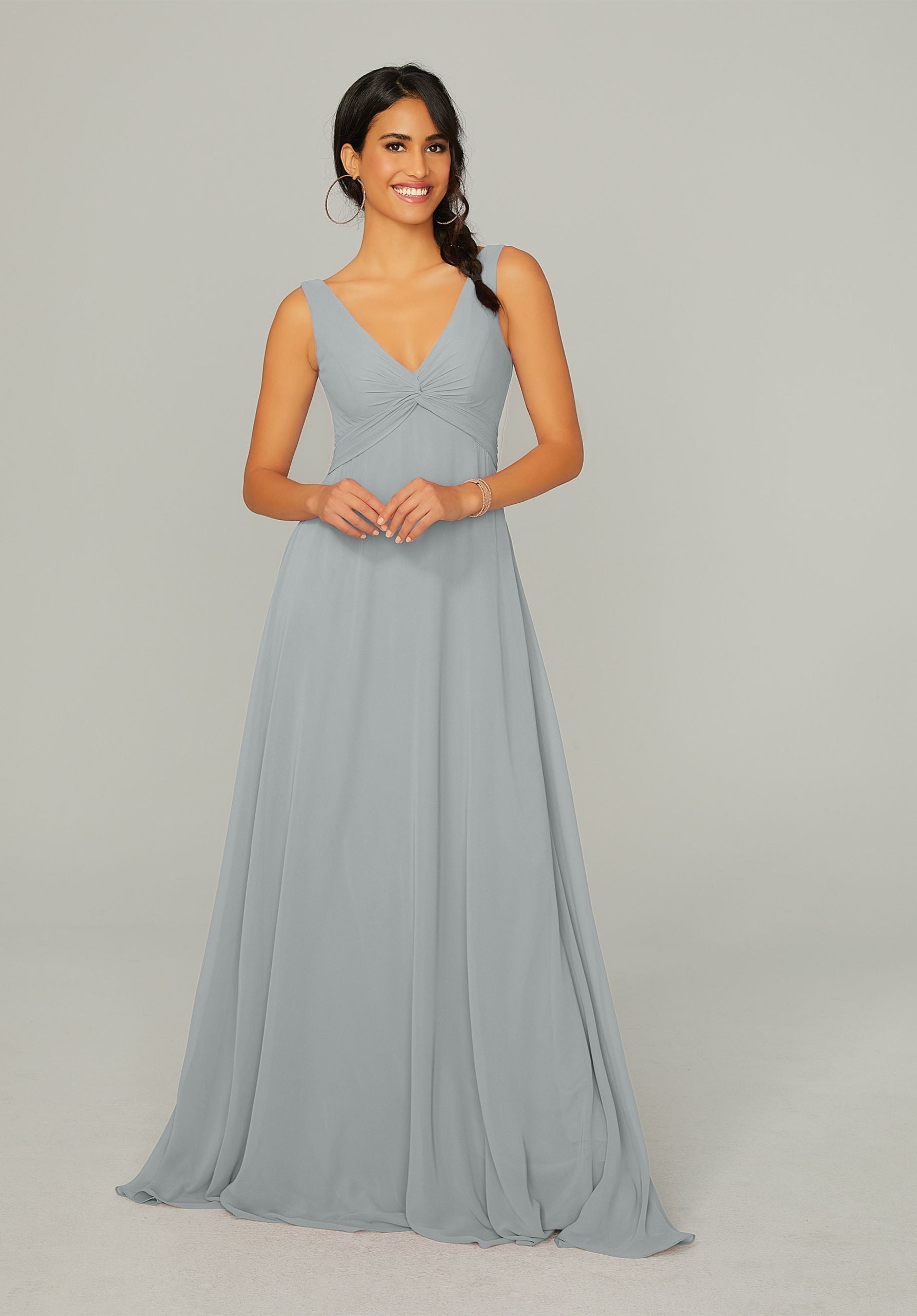 Formal Dresses Long Formal A Line Dress MGNY Madeline Gardner New York 21767 Dove