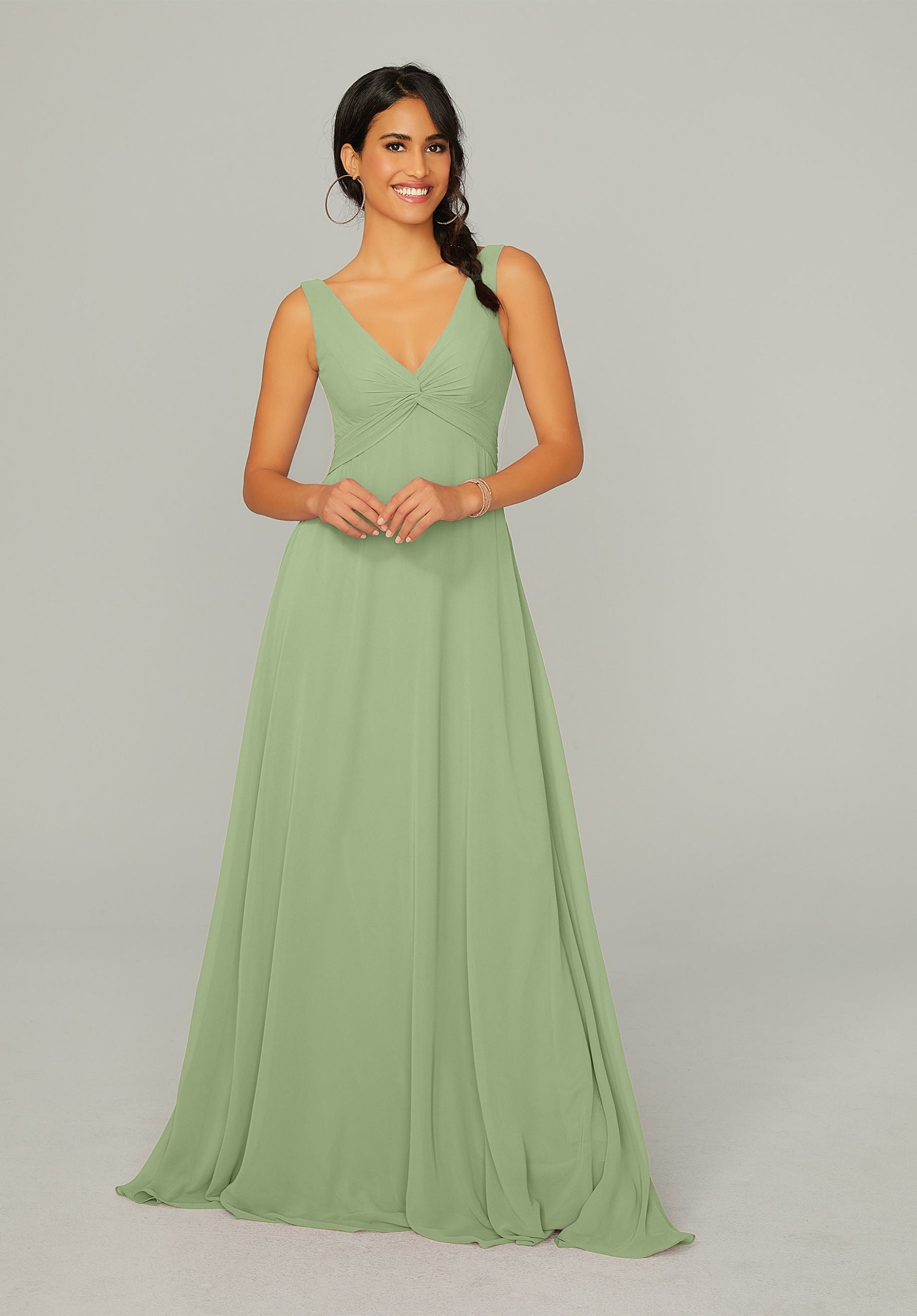 Formal Dresses Long A Line Formal Dress MGNY Madeline Gardner New York 21767 Sage