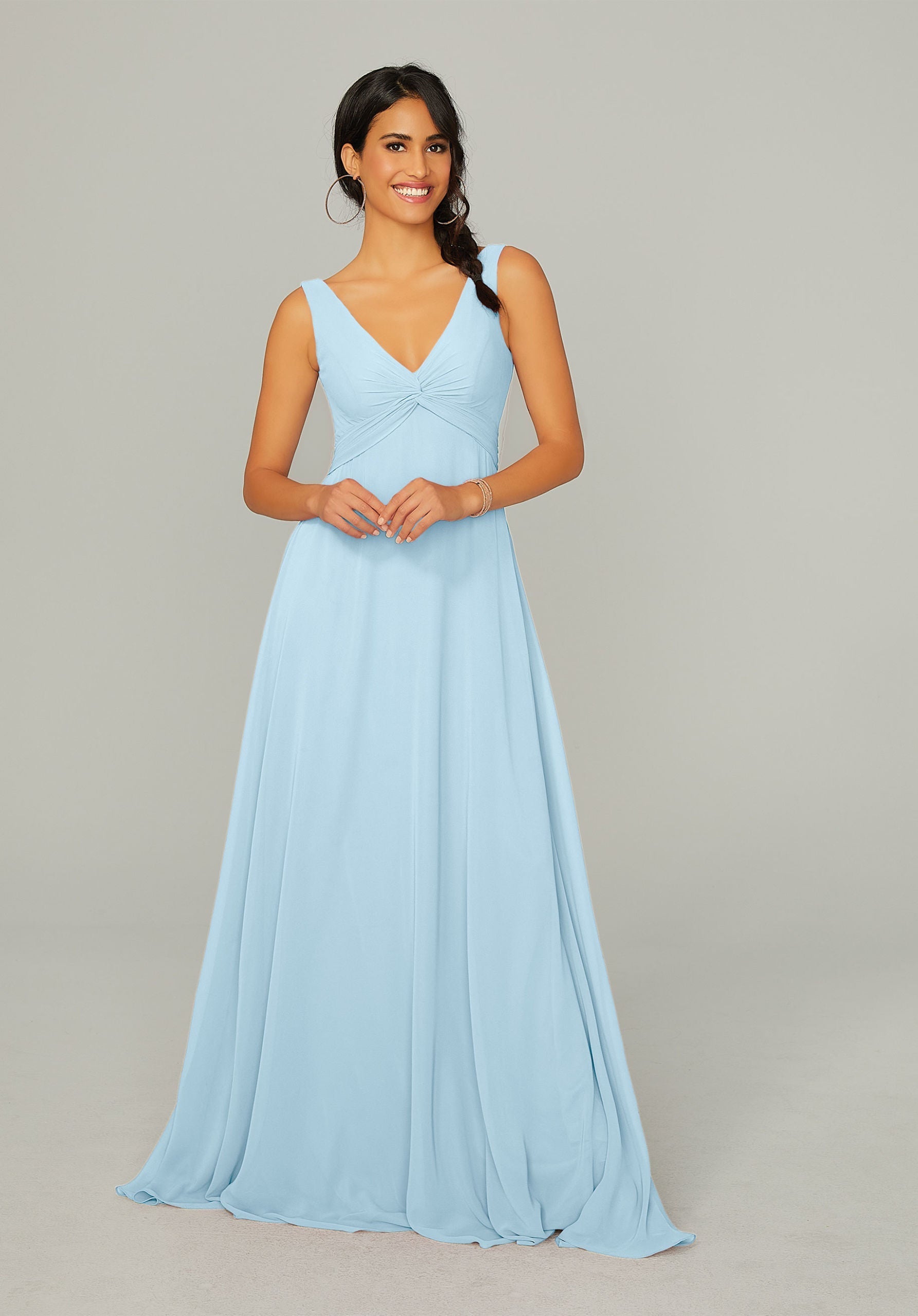 Formal Dresses Formal Long Evening A Line Dress MGNY Madeline Gardner New York 21767 Sky