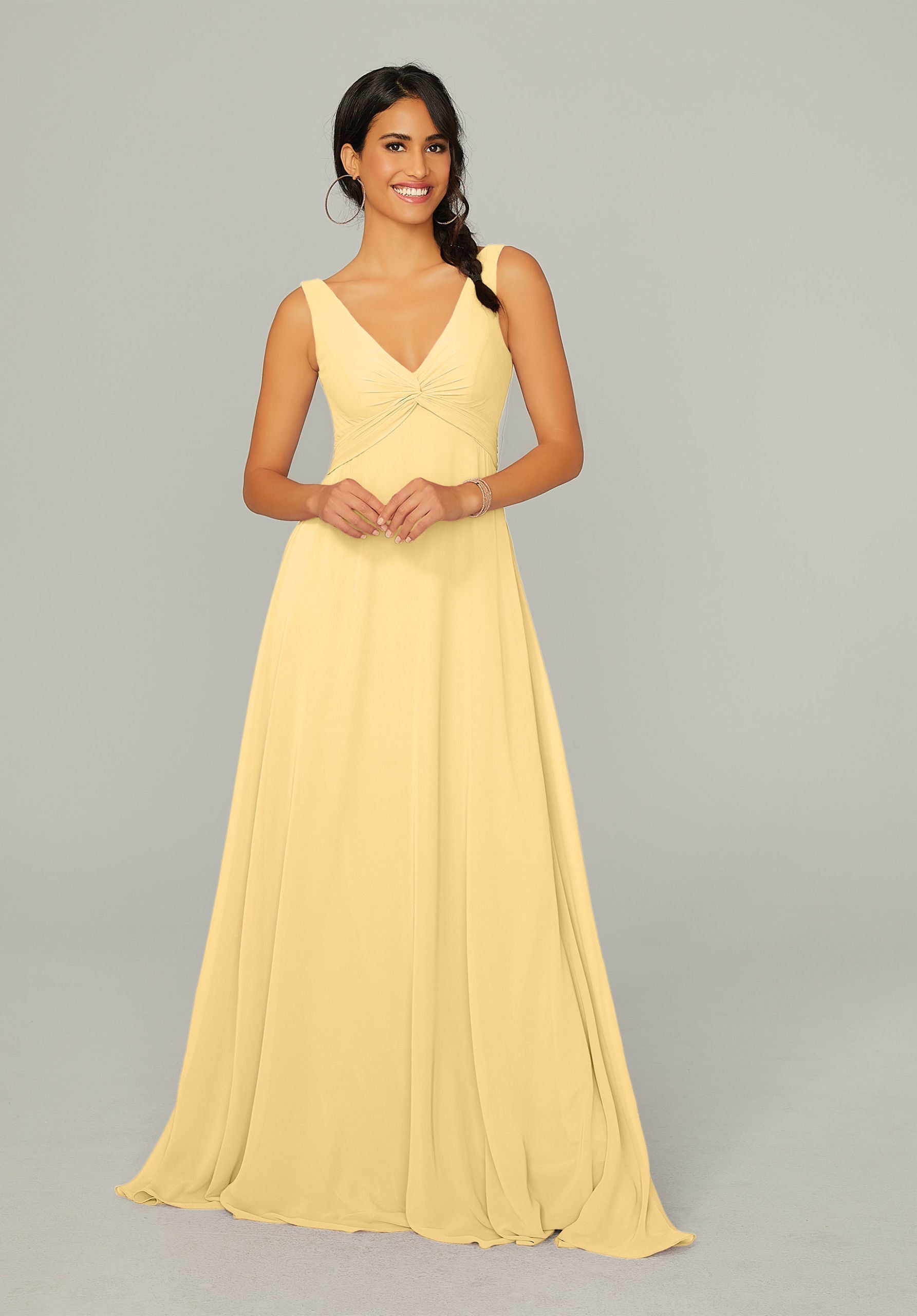 Formal Dresses A Line Formal Long Dress MGNY Madeline Gardner New York 21767 Buttercup