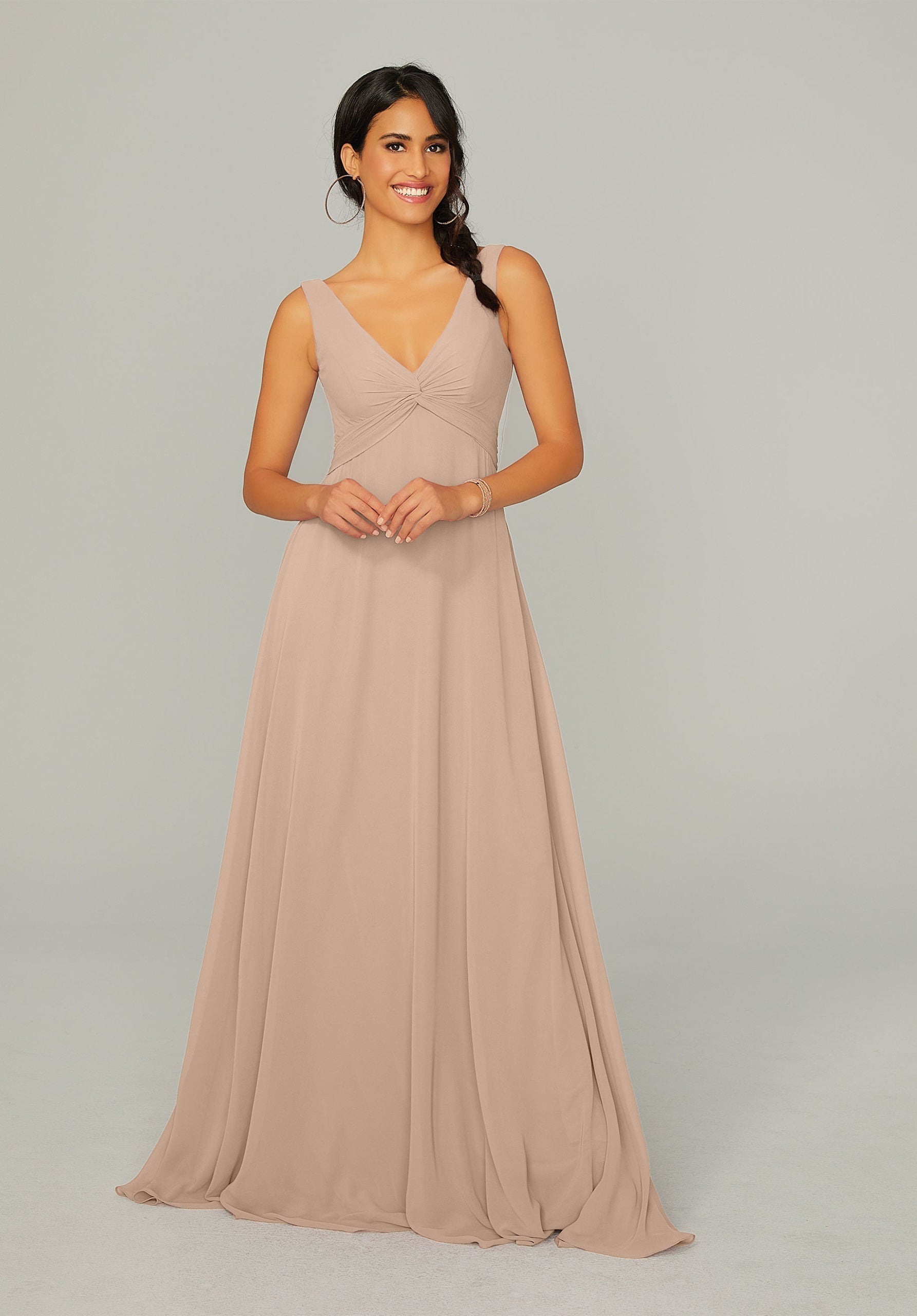 Formal Dresses Formal Long A Line Dress MGNY Madeline Gardner New York 21767 Latte