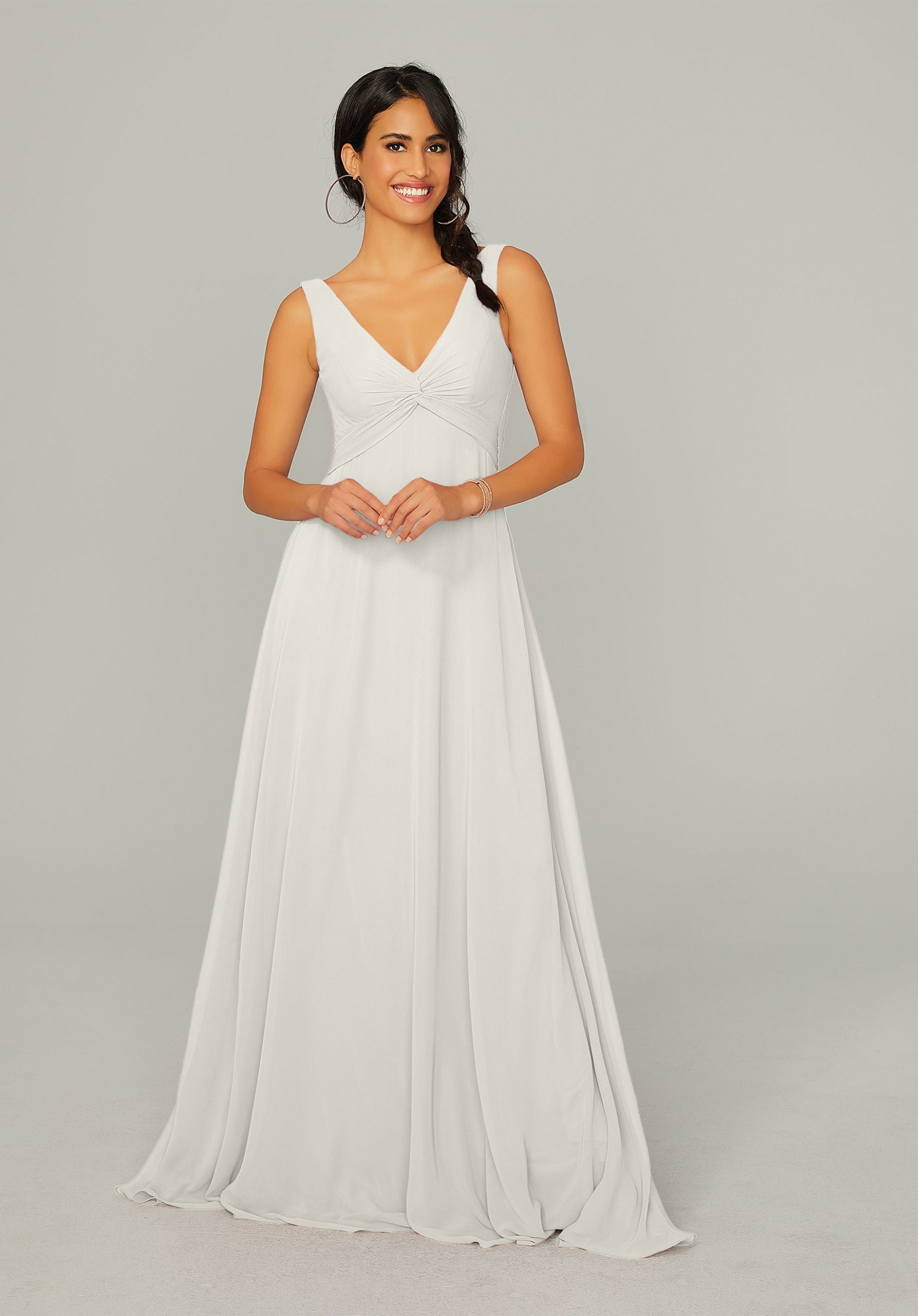 Wedding Dresses A Line Long Wedding Dress MGNY Madeline Gardner New York 21767 Ivory