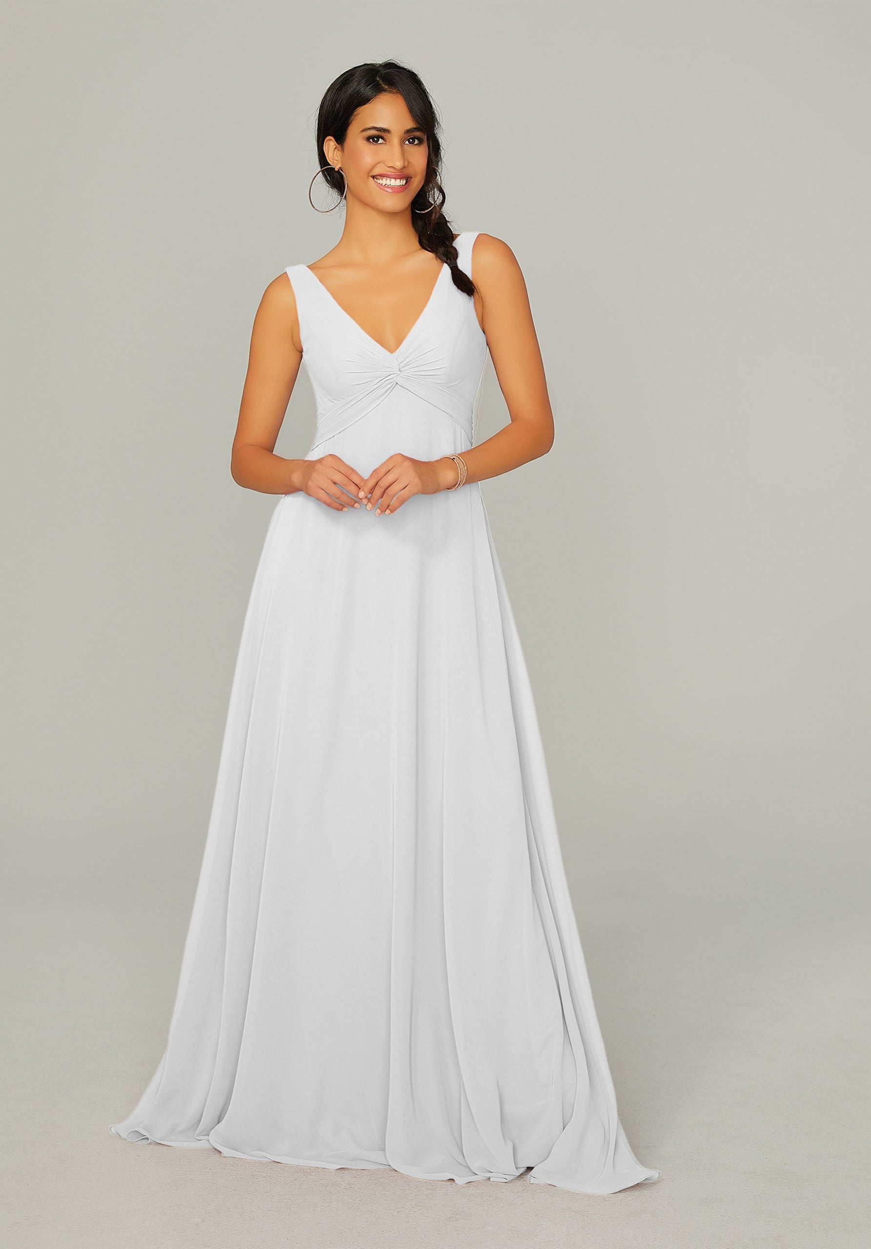 Wedding Dresses A Line Long Wedding Dress MGNY Madeline Gardner New York 21767 White