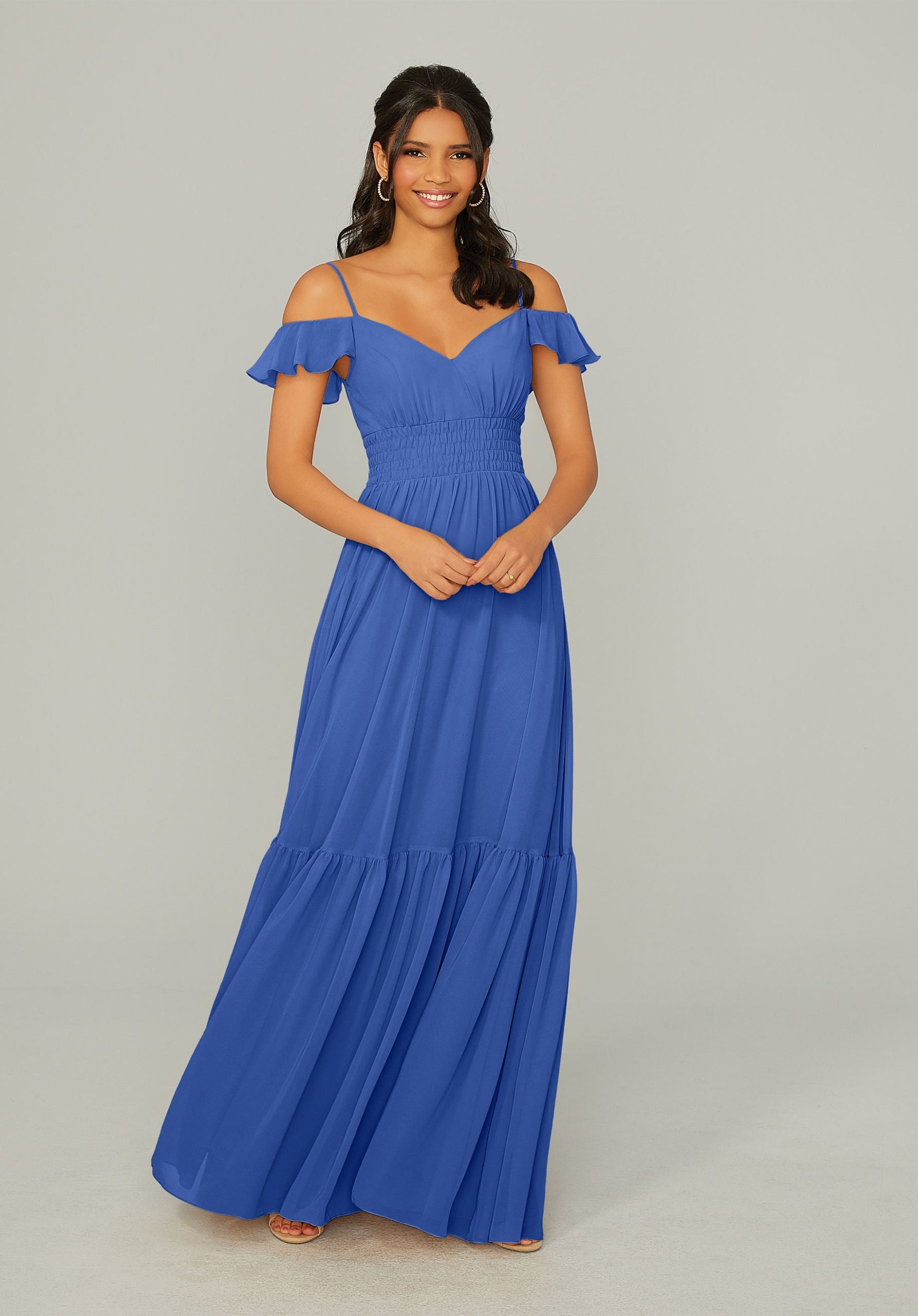 Formal Dresses Ruffle A Line Long Formal Dress MGNY Madeline Gardner New York 21768 Amalfi