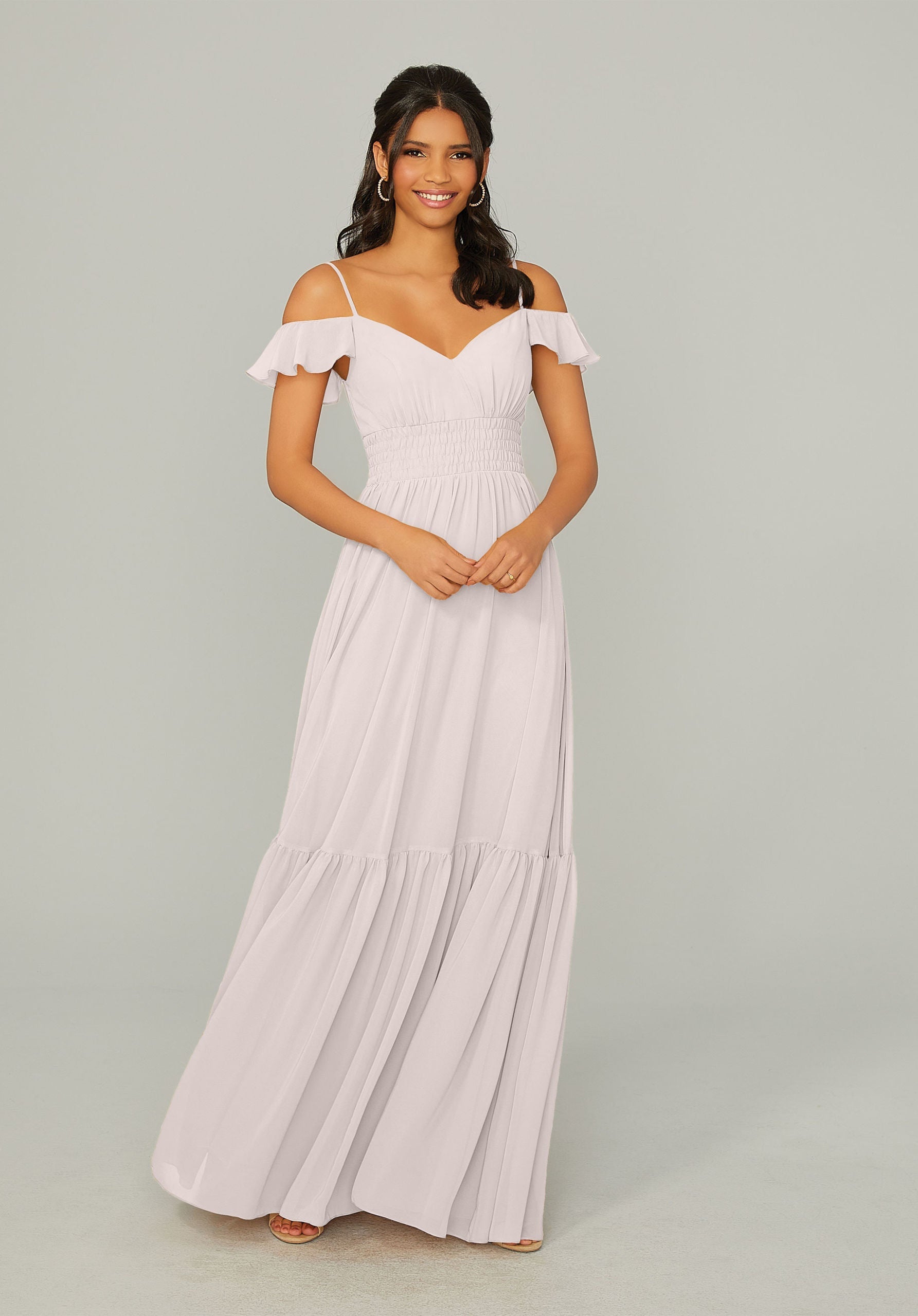 Formal Dresses Long Ruffle A Line Formal Dress MGNY Madeline Gardner New York 21768 Dew Drop