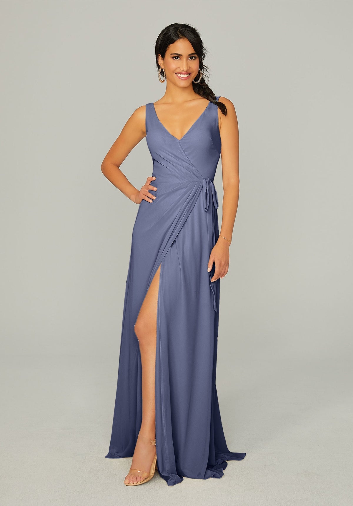 Formal Dresses Formal Long Slit Dress MGNY Madeline Gardner New York 21771 Dusk