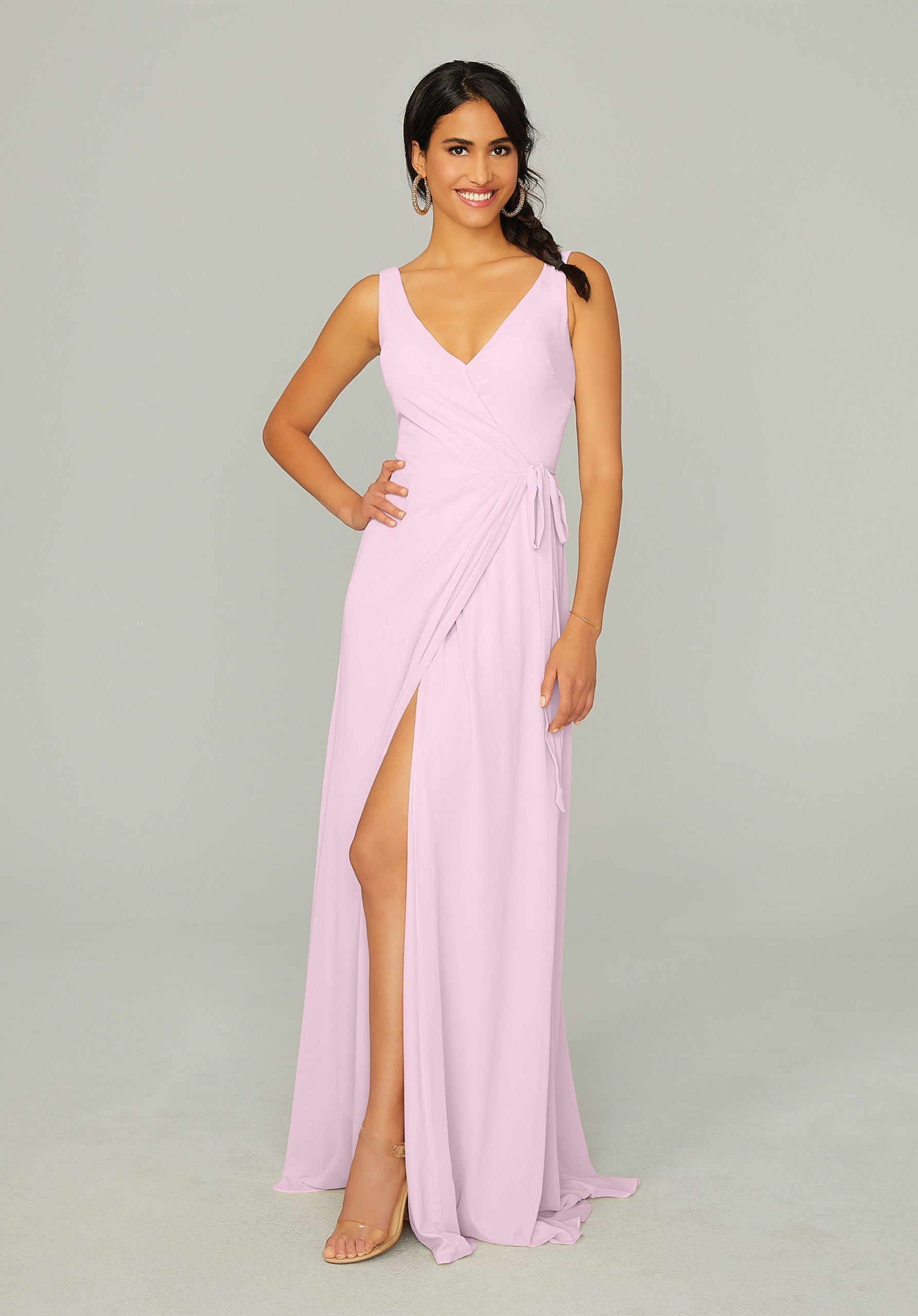 Formal Dresses Long Formal Evening Slit Dress MGNY Madeline Gardner New York 21771 Blossom