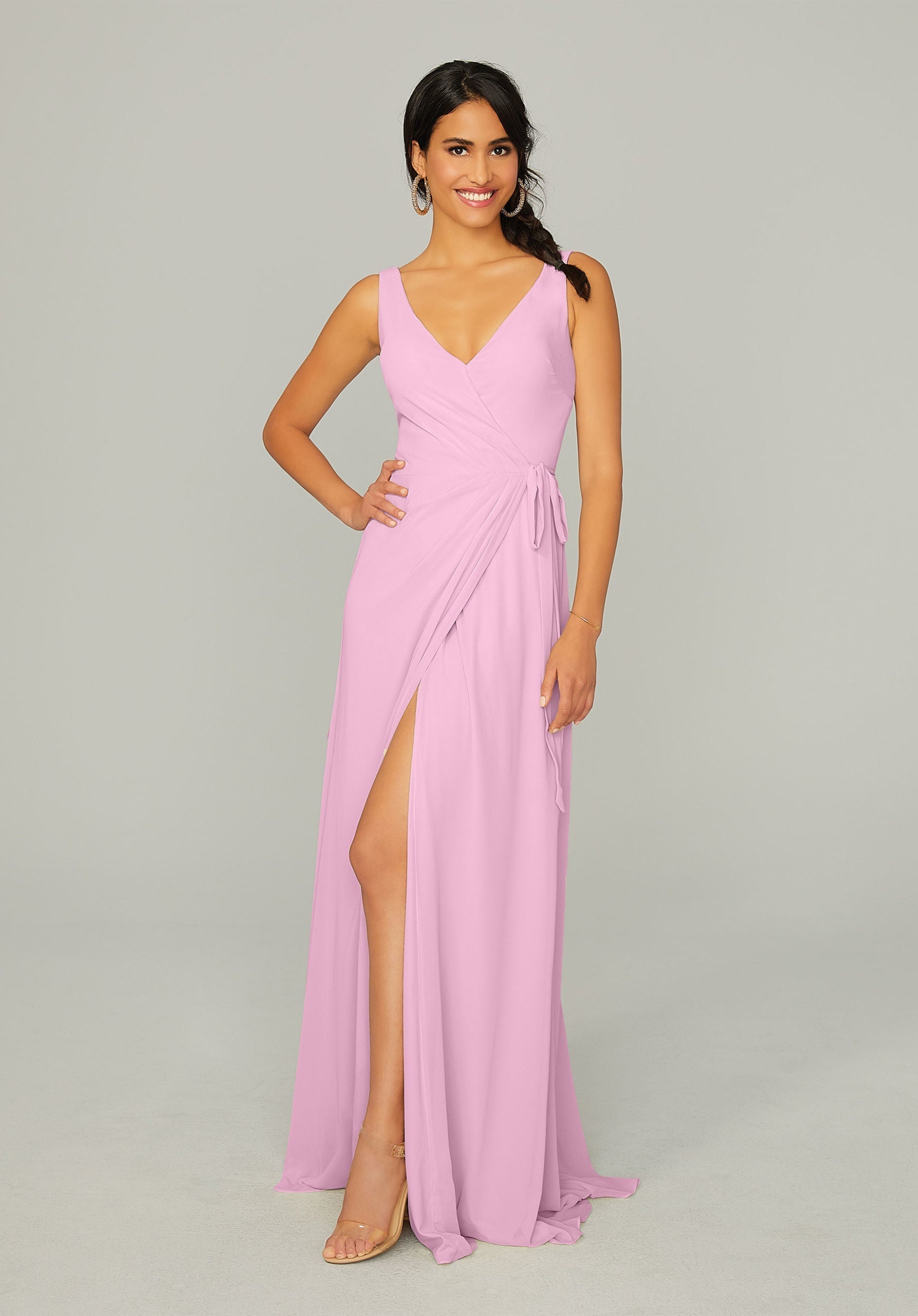 Formal Dresses Formal Long Slit Dress MGNY Madeline Gardner New York 21771 Peony